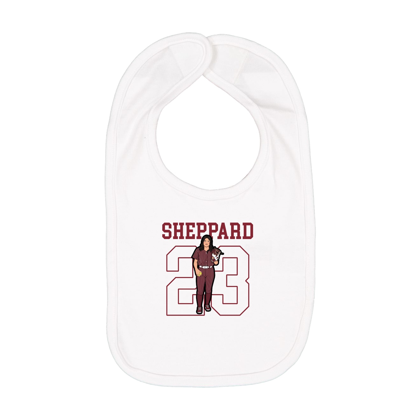 Infant Bib — Shirsey in White