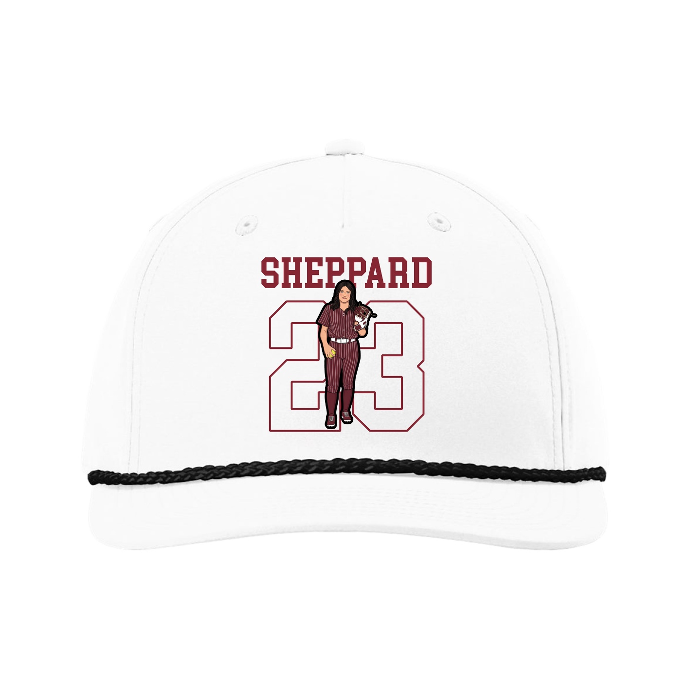 Five-Panel Classic Rope Cap — Shirsey in White