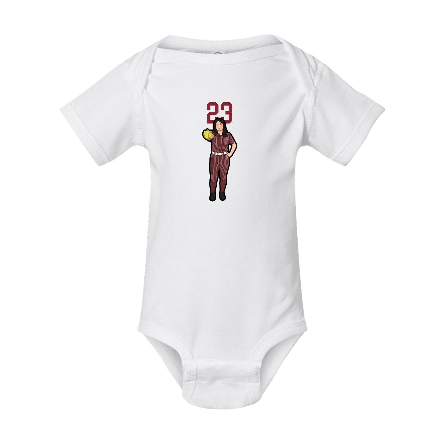 Baby Onesie — Number Top in White