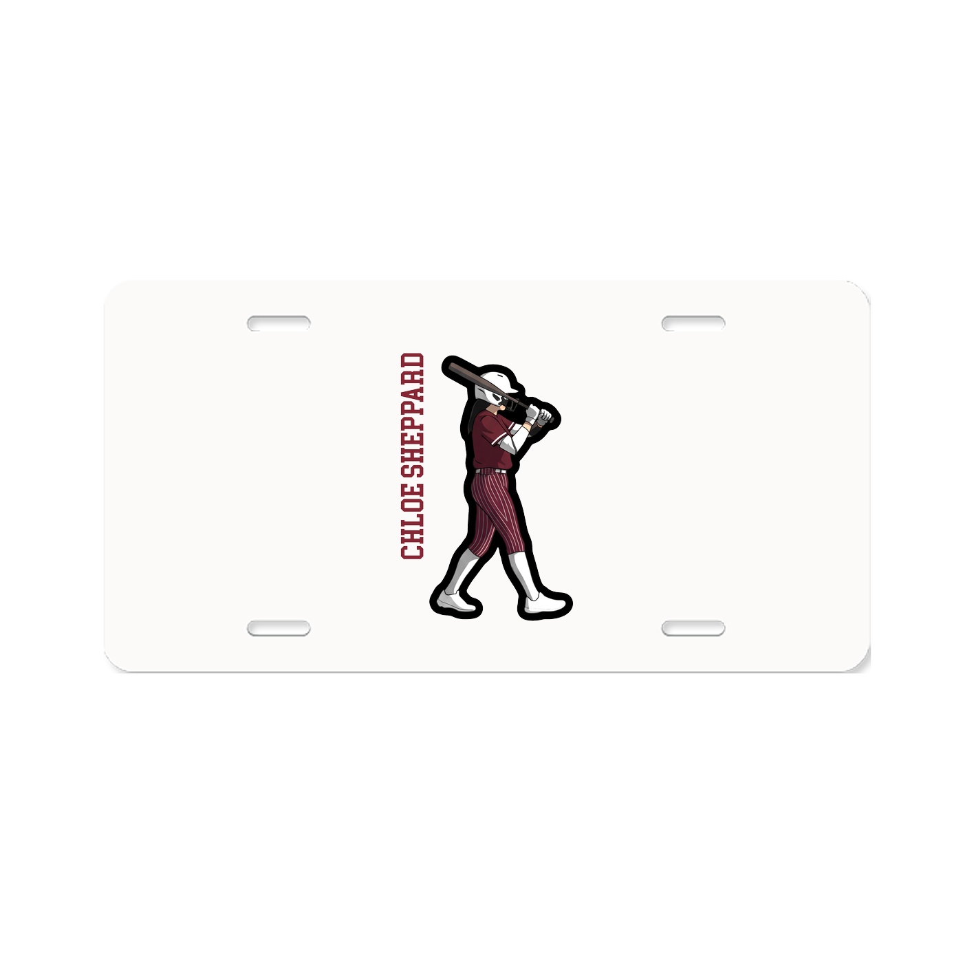License Plate — Name Vertical in Classic