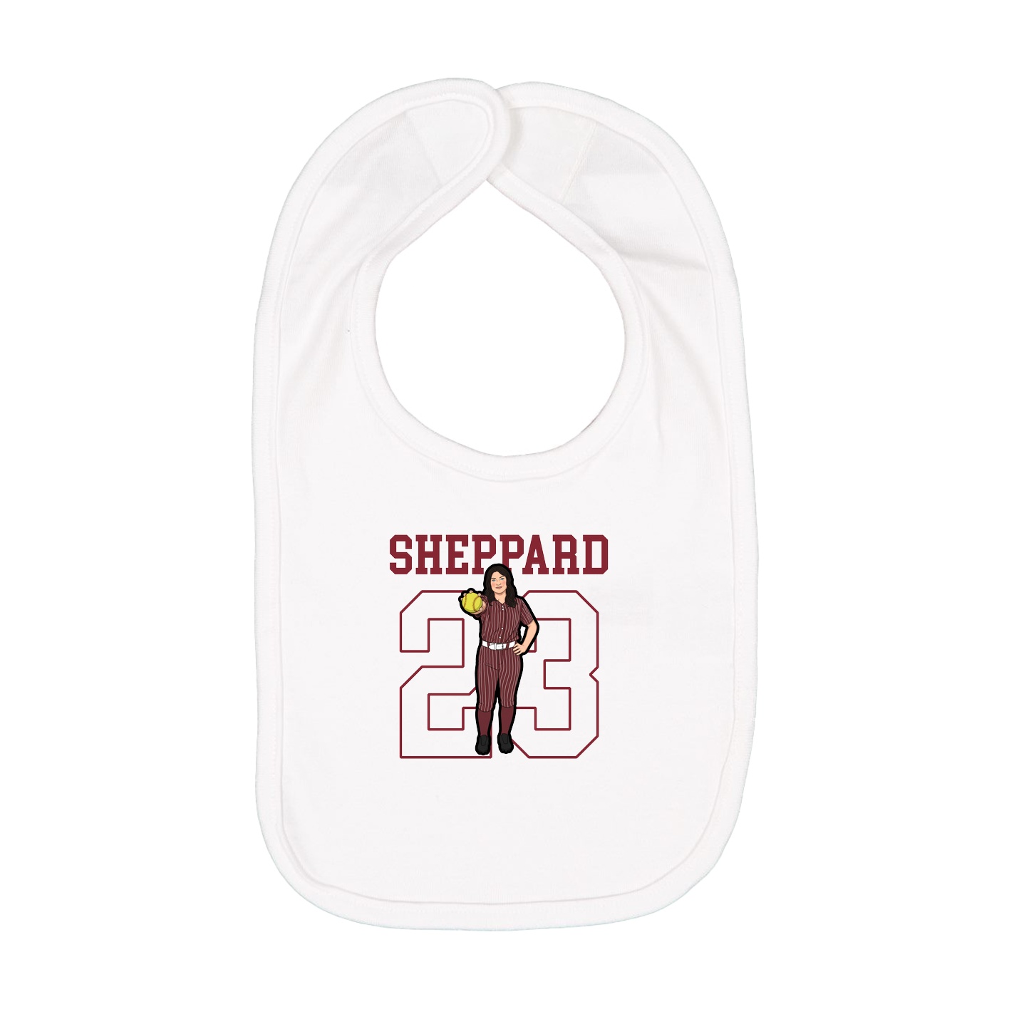 Infant Bib — Shirsey in White