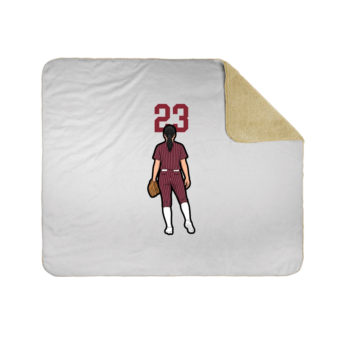 Throw Blanket — Number Top in White