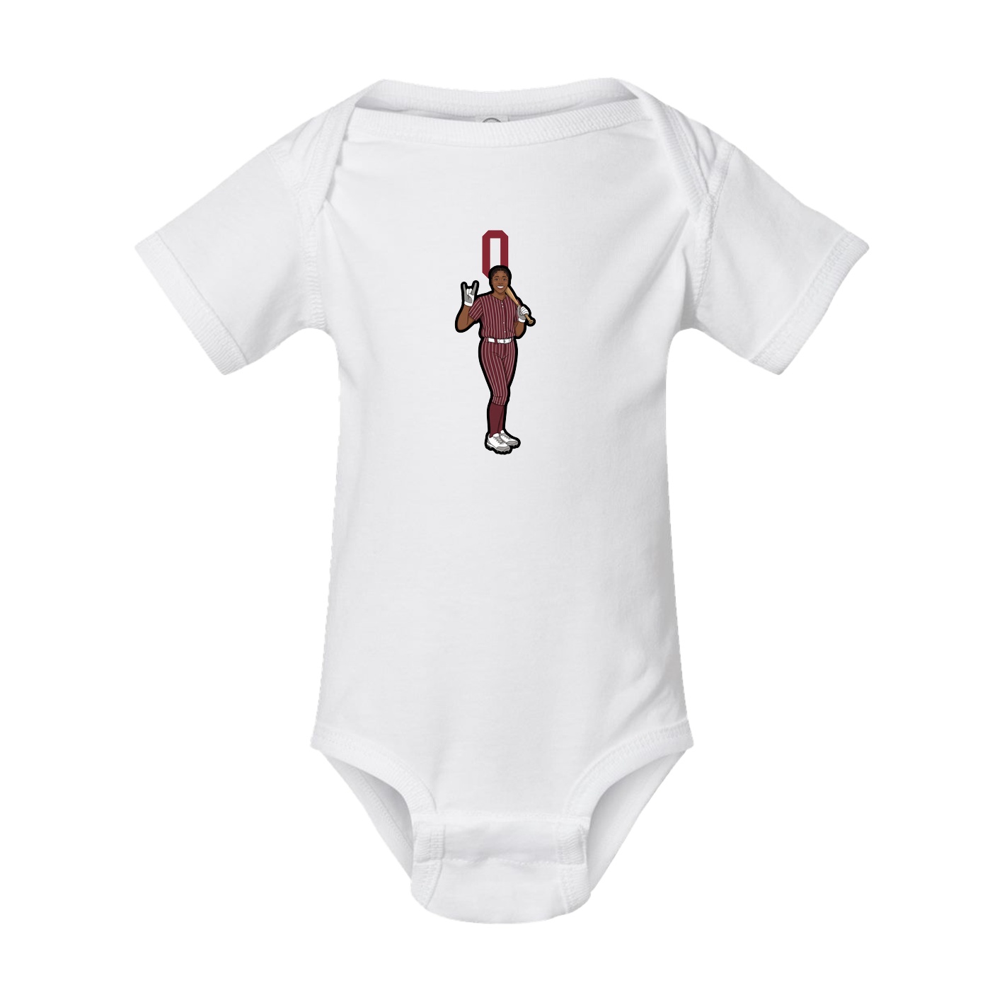 Baby Onesie — Number Top in White
