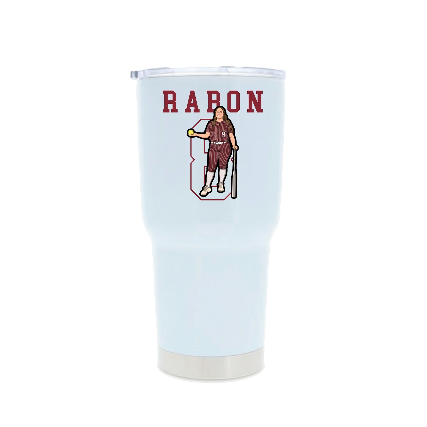 30oz Stainless Steel Tumbler — Shirsey in White