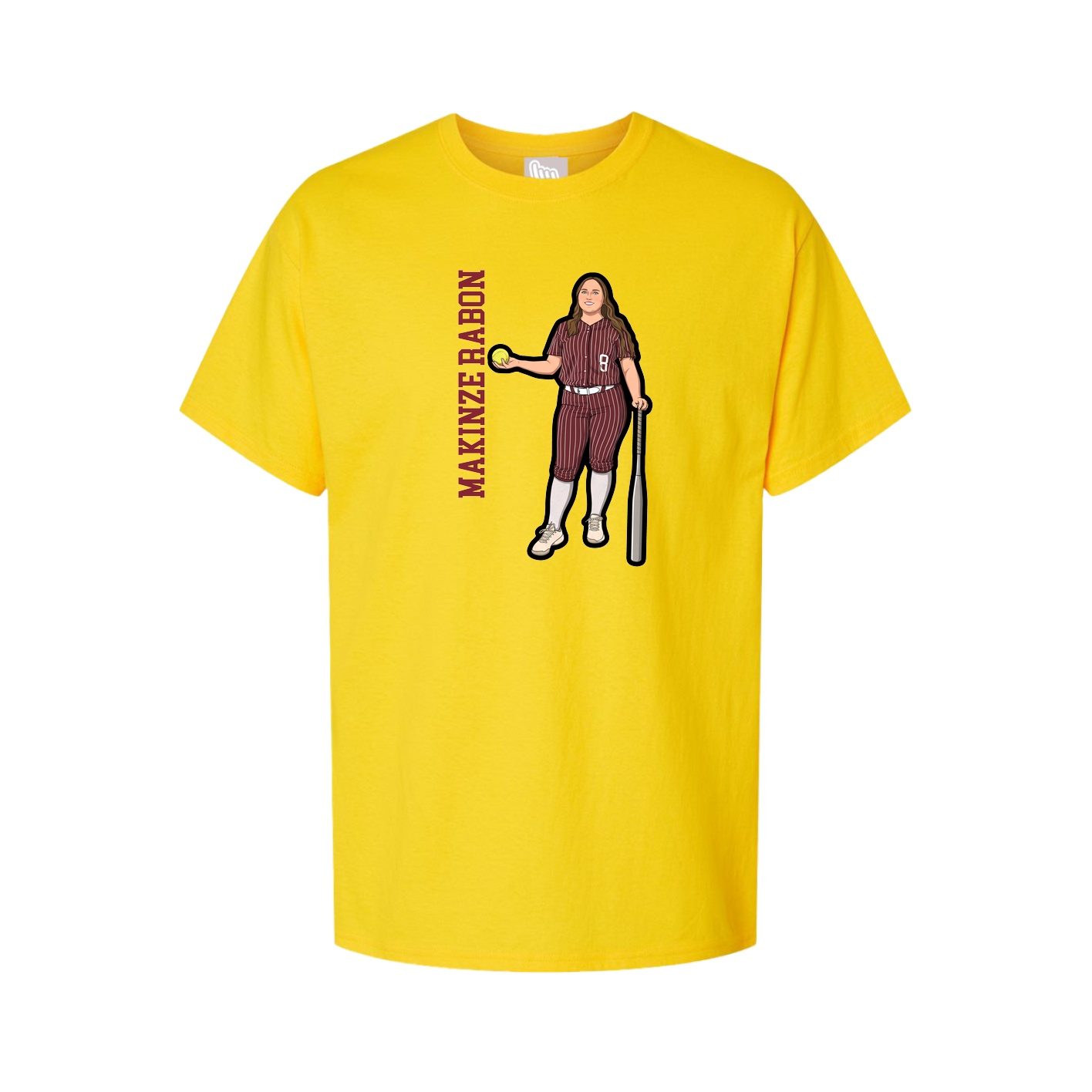 Youth Tee — Name Vertical in Gold