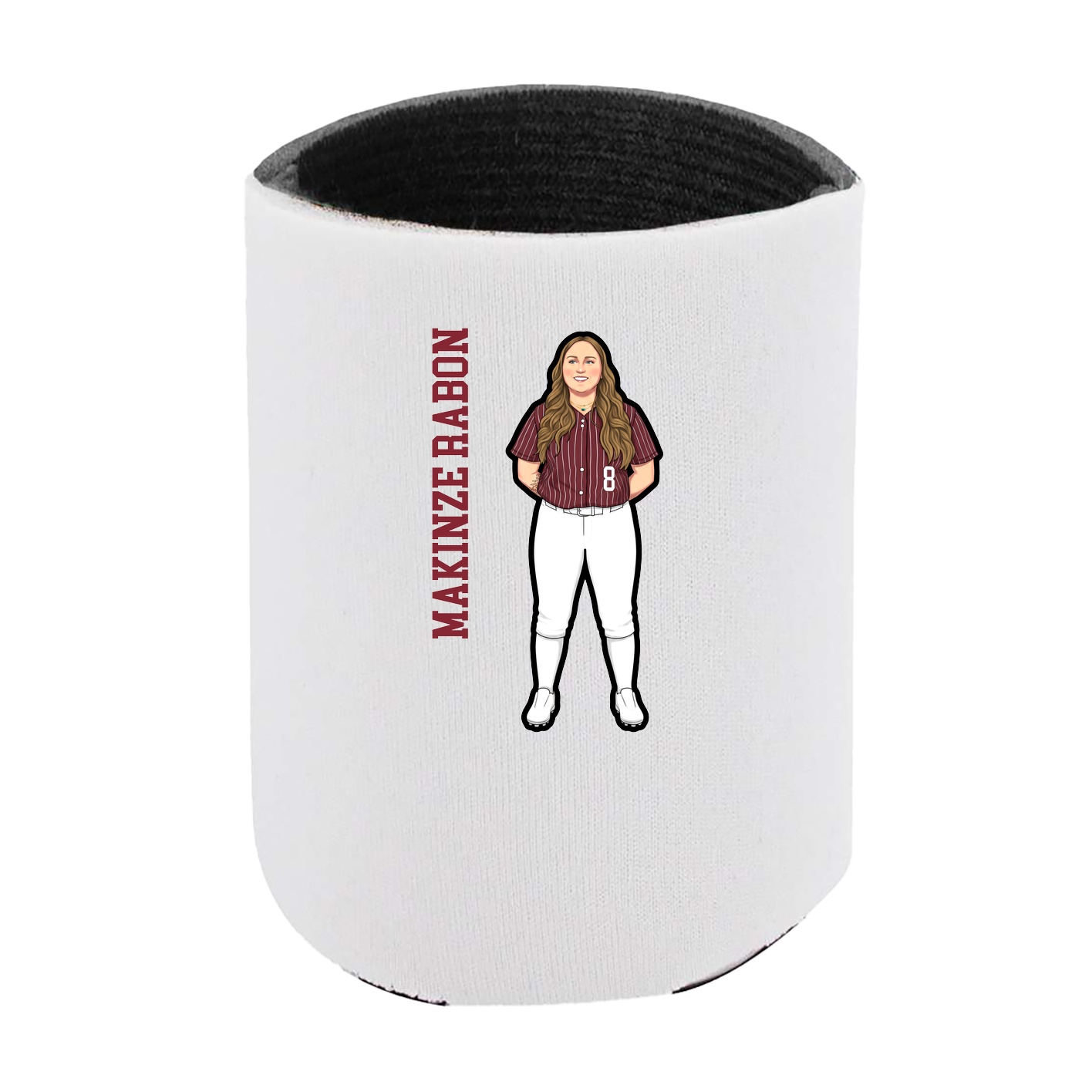 Can Holder — Name Vertical in White