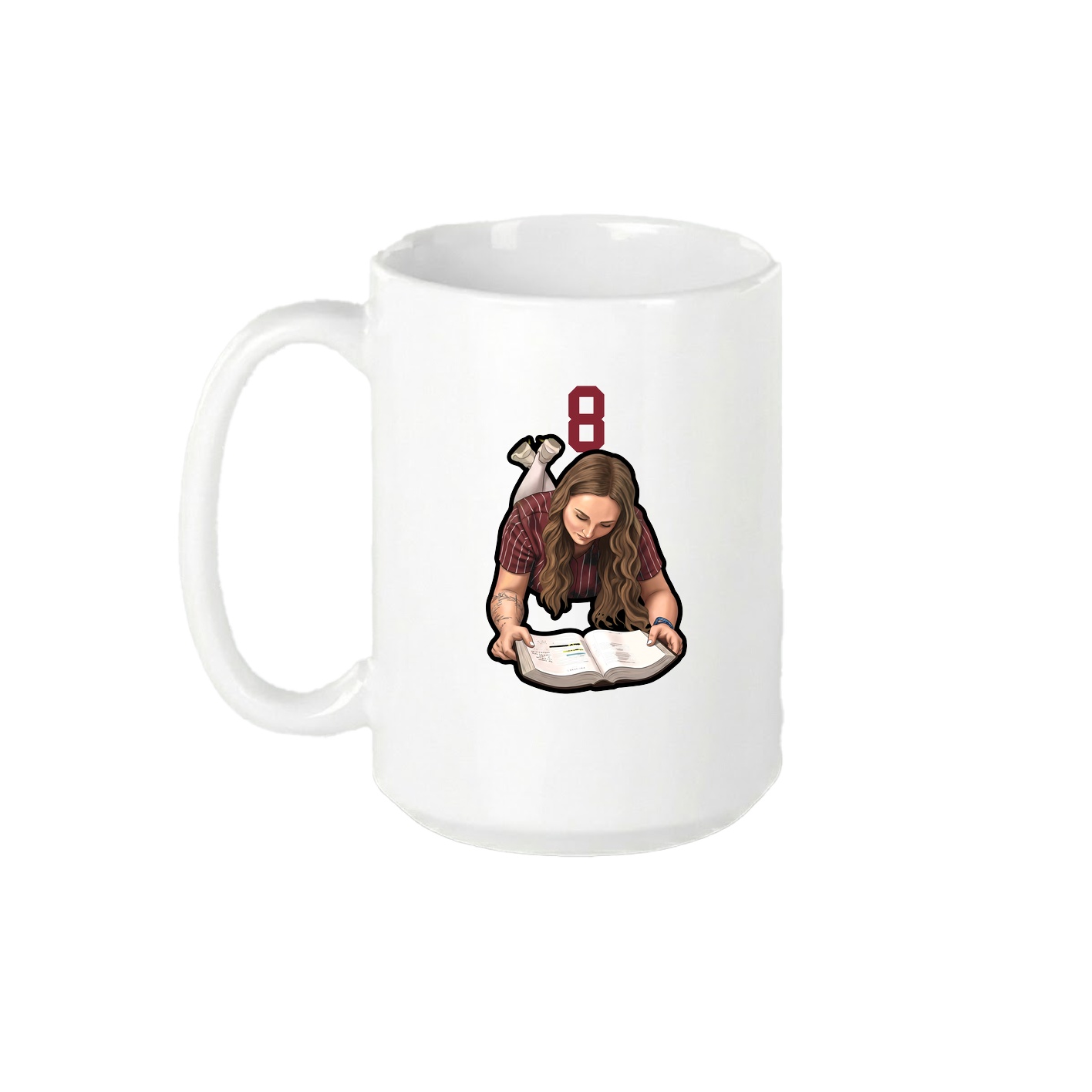 15oz Coffee Mug — Number Top in White