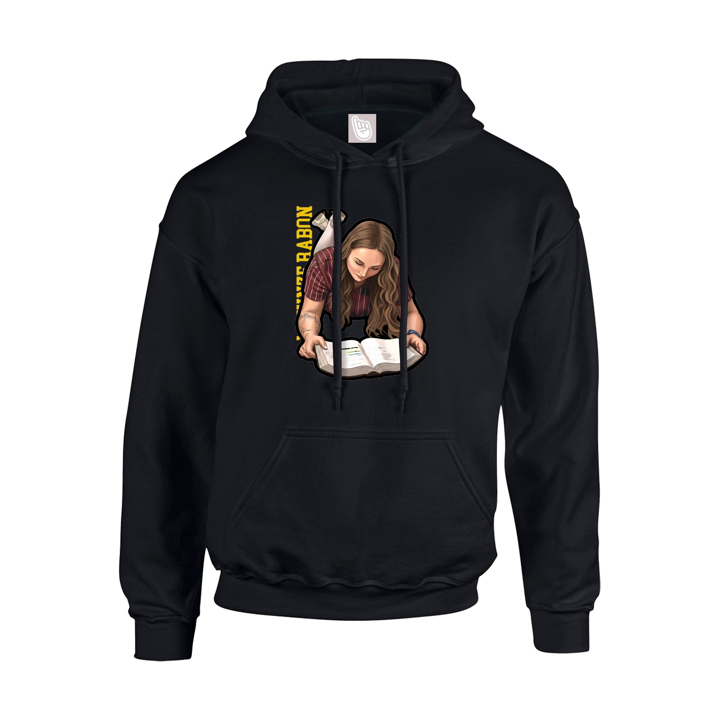 Hoodie — Name Vertical in Black