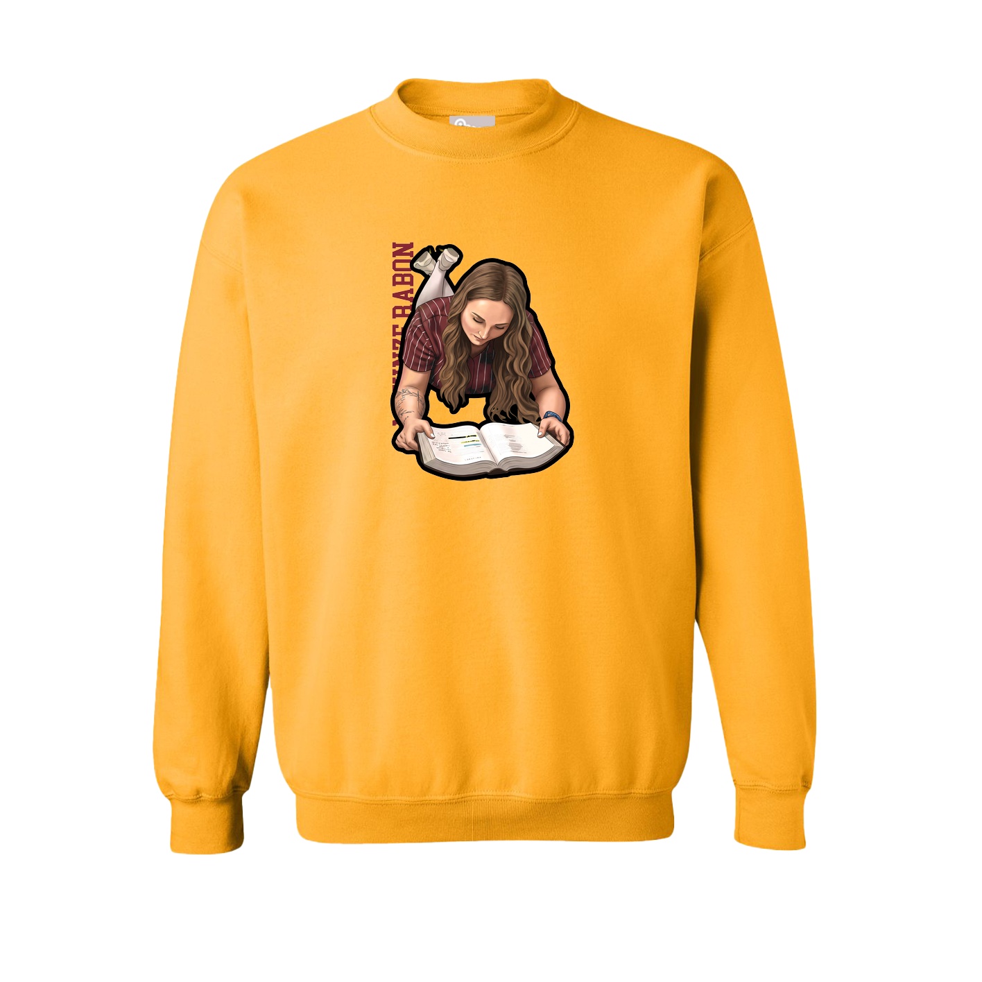 Fleece Crew — Name Vertical in Gold