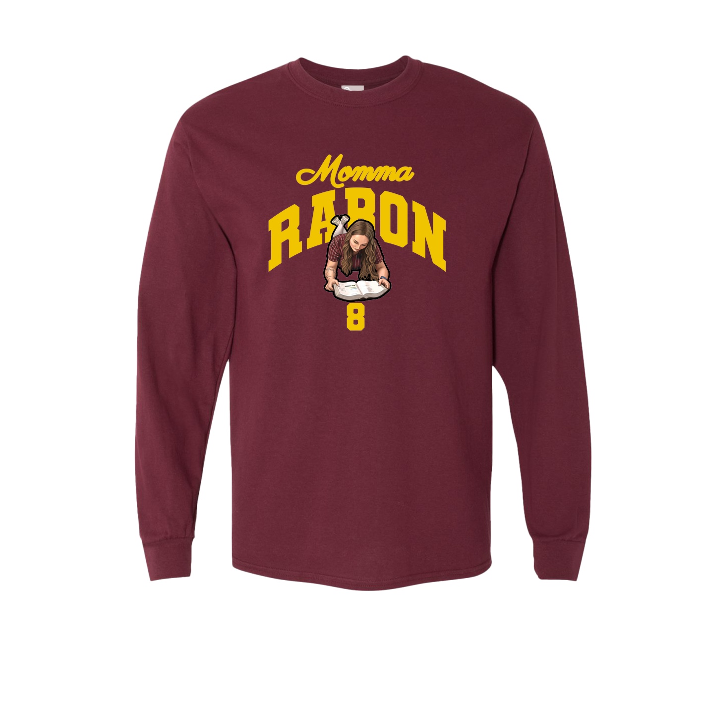 Long Sleeve Tee — Mothers Day Arch in Maroon