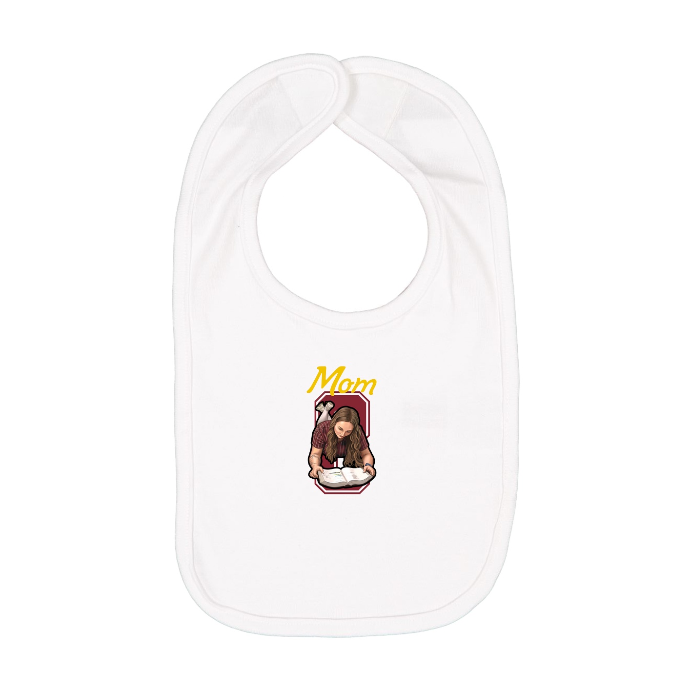 Infant Bib — Mothers Day Shirsey in White