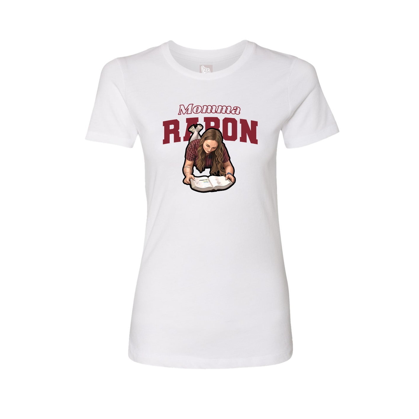 Womens Tee — Mothers Day Block in White