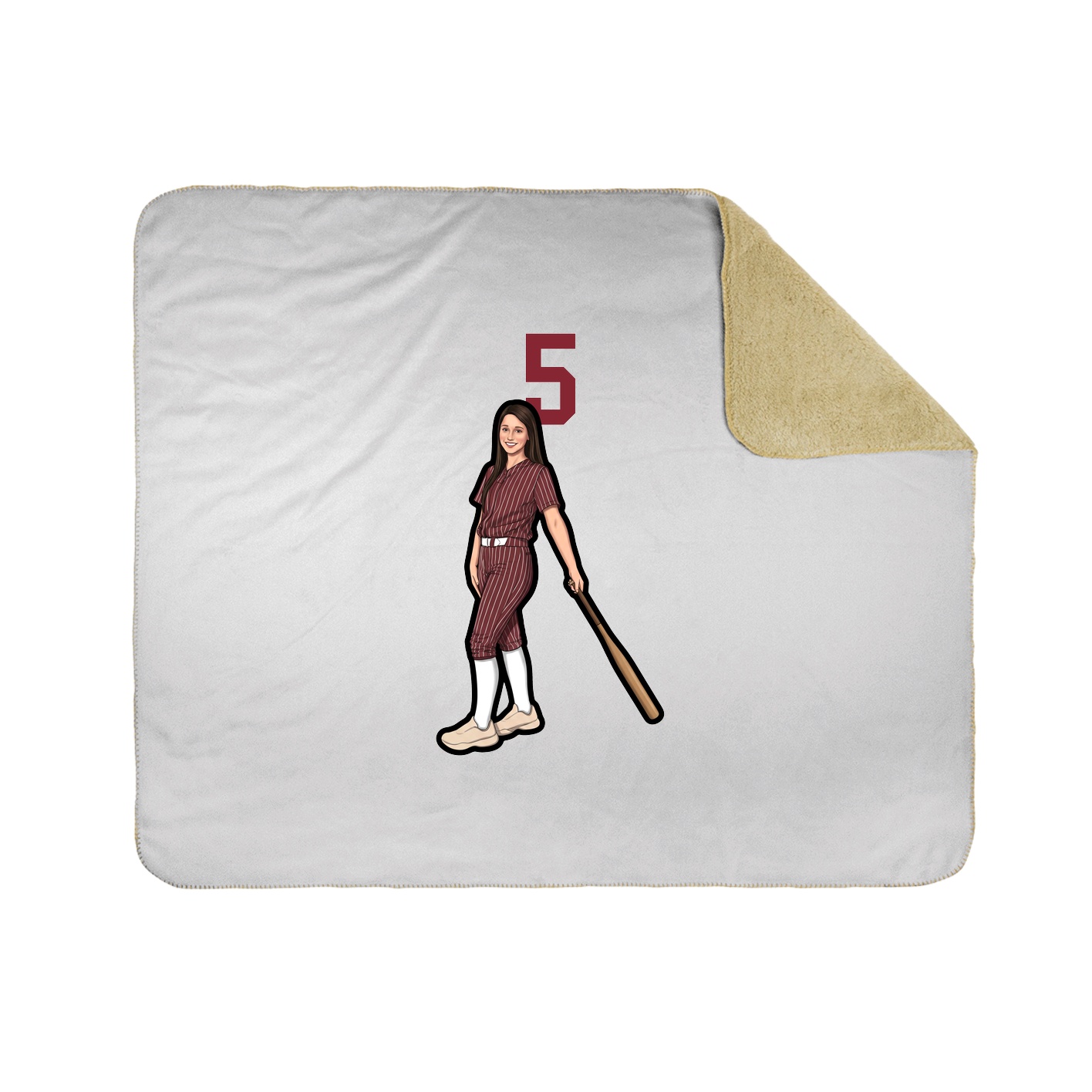 Throw Blanket — Number Top in White