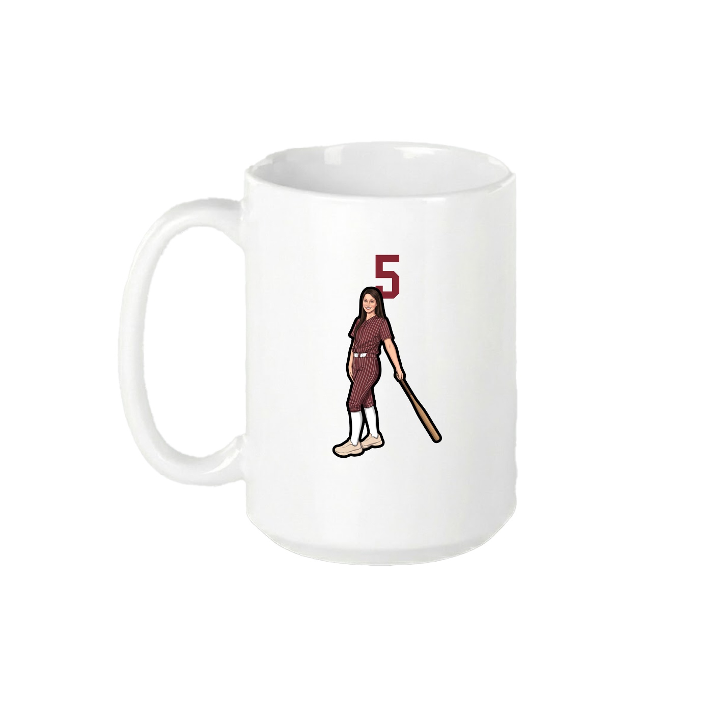15oz Coffee Mug — Number Top in White