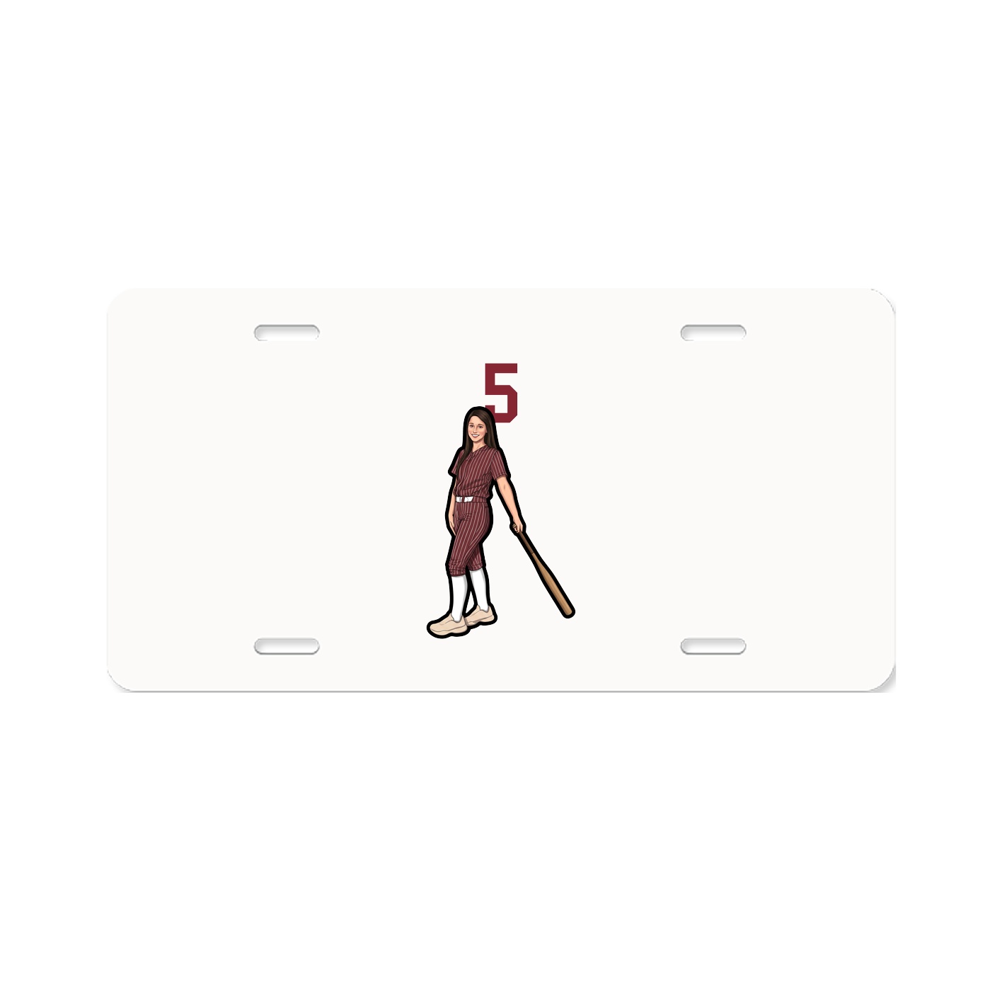 License Plate — Number Top in Classic