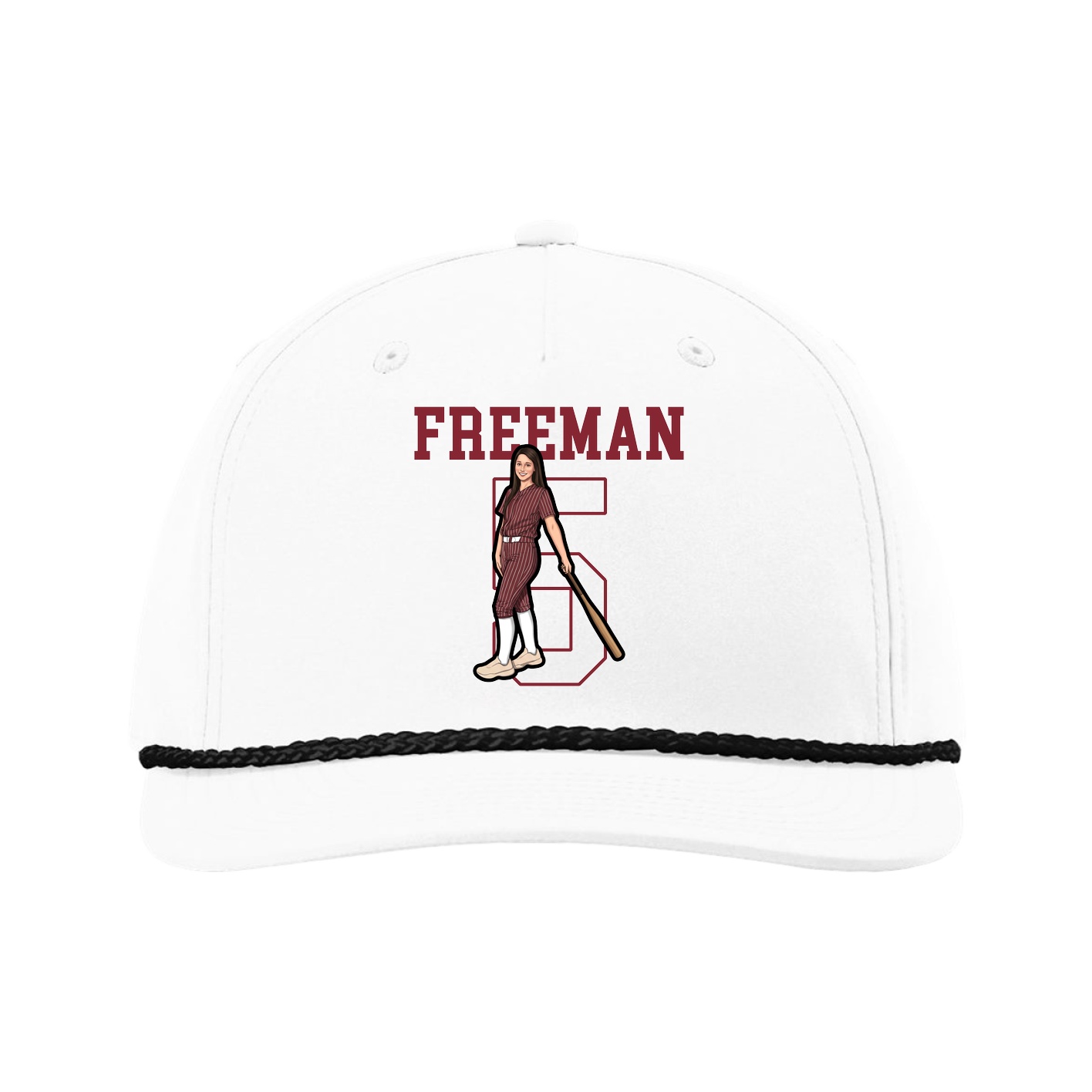 Five-Panel Classic Rope Cap — Shirsey in White
