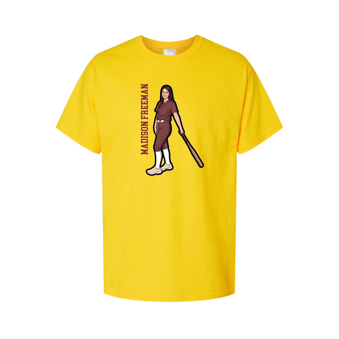 Tee — Name Vertical in Gold