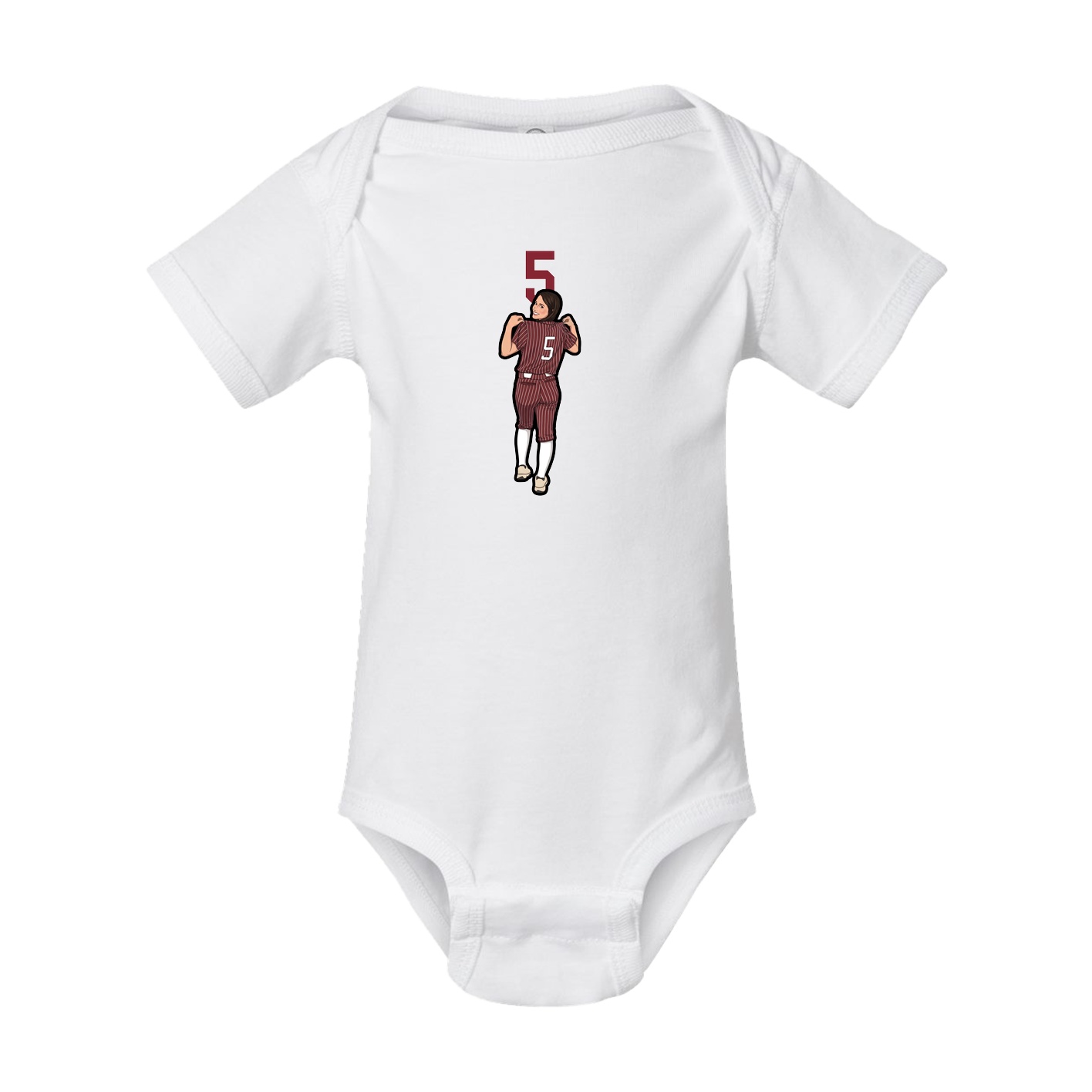Baby Onesie — Number Top in White