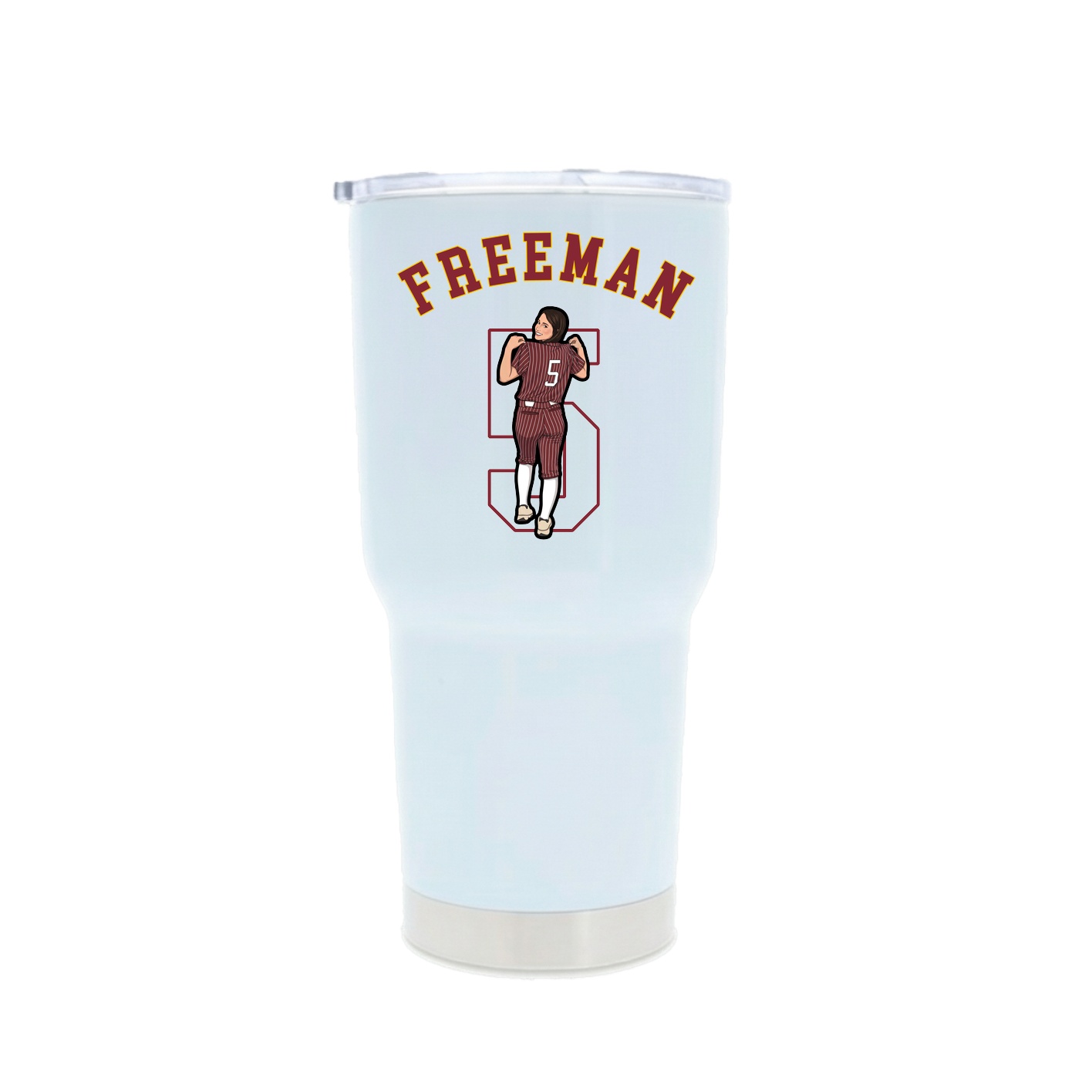 30oz Stainless Steel Tumbler — Shirsey Arch in White