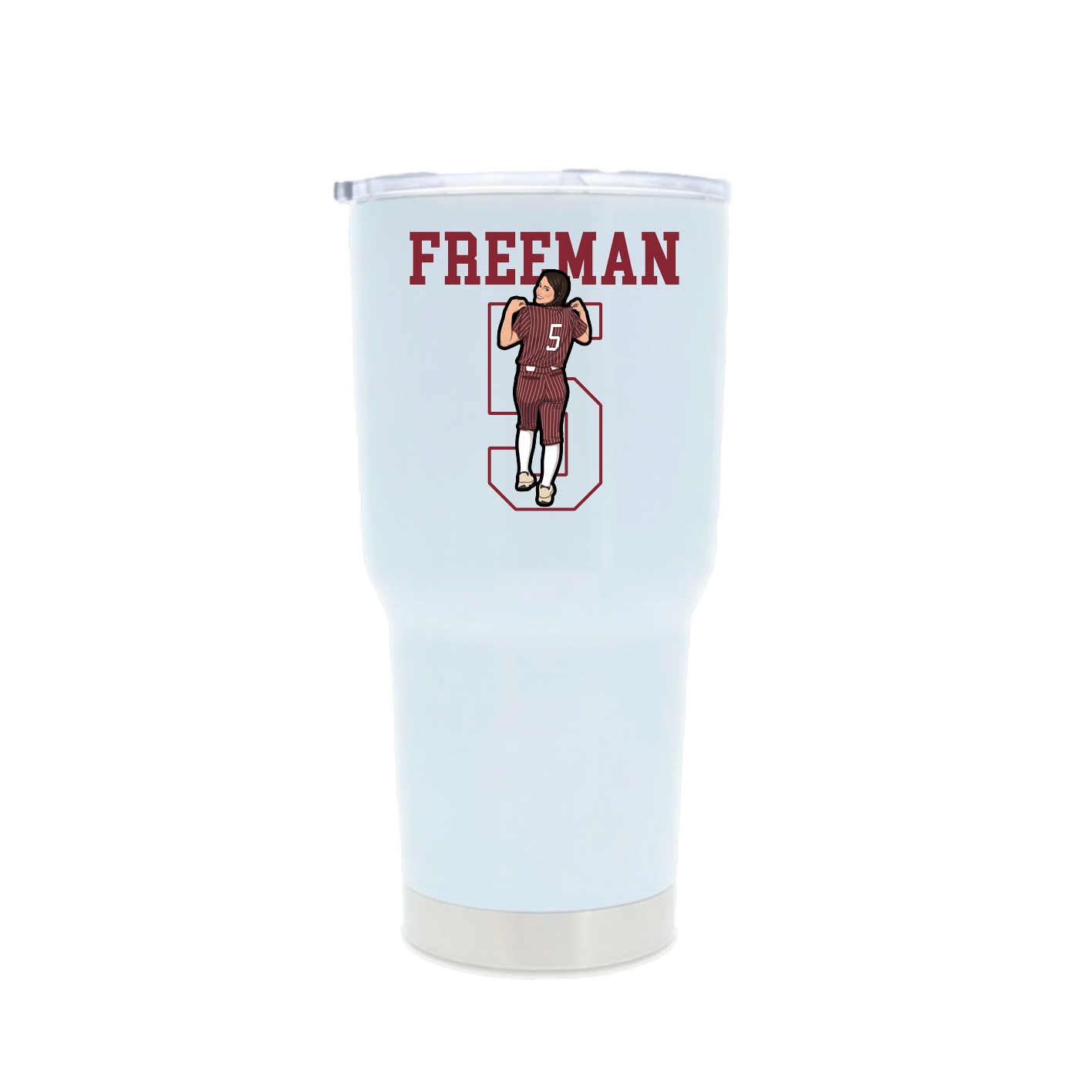 30oz Stainless Steel Tumbler — Shirsey in White