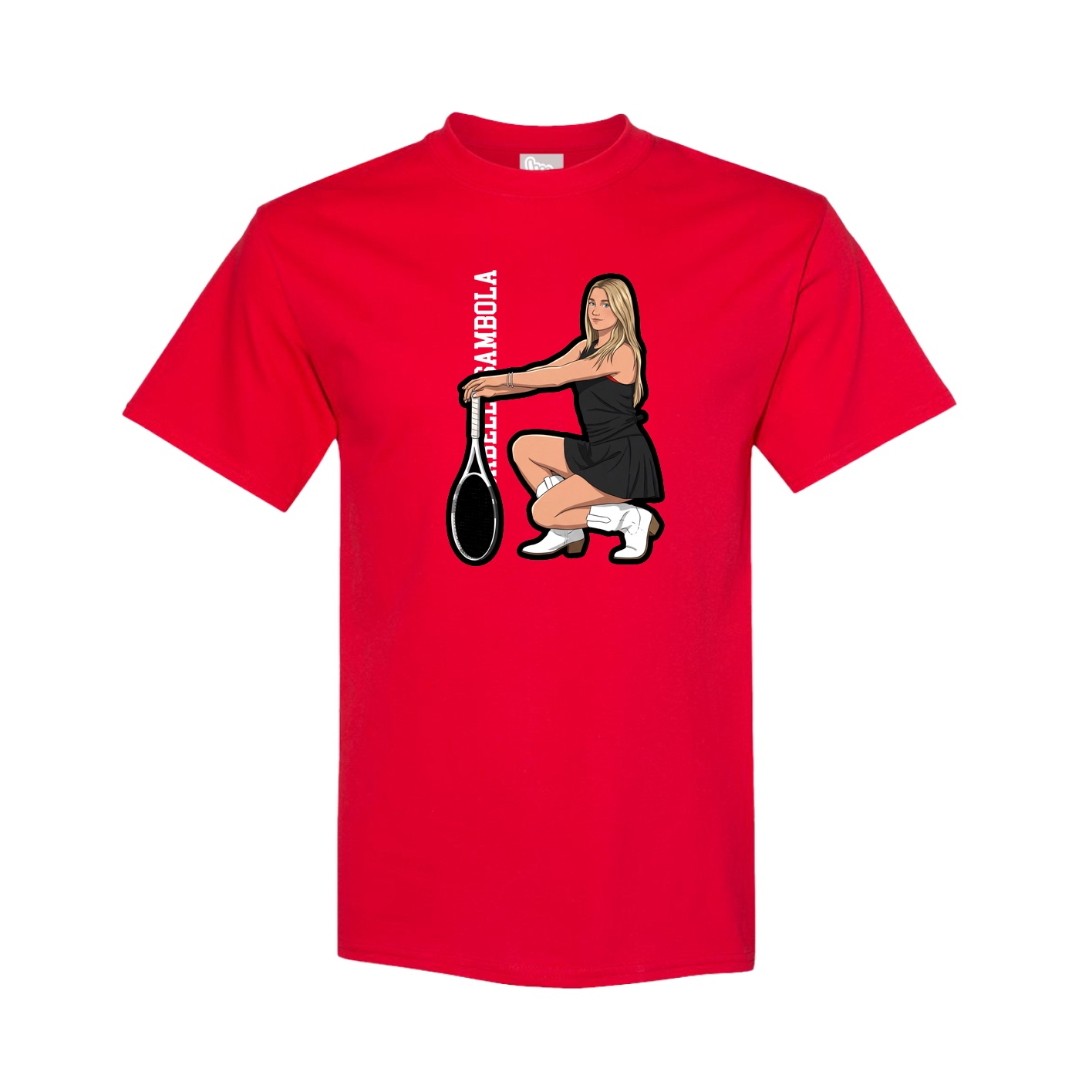 Youth Tee — Name Vertical in Red