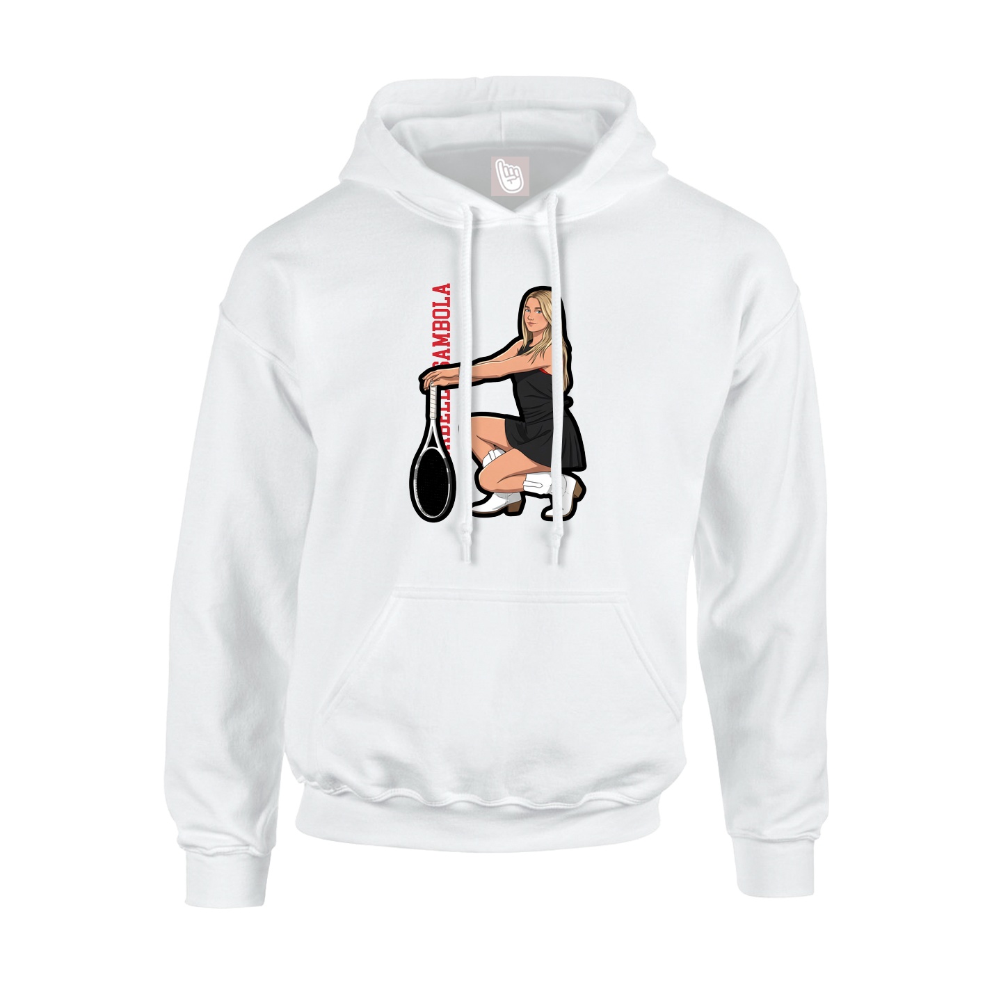 Hoodie — Name Vertical in White