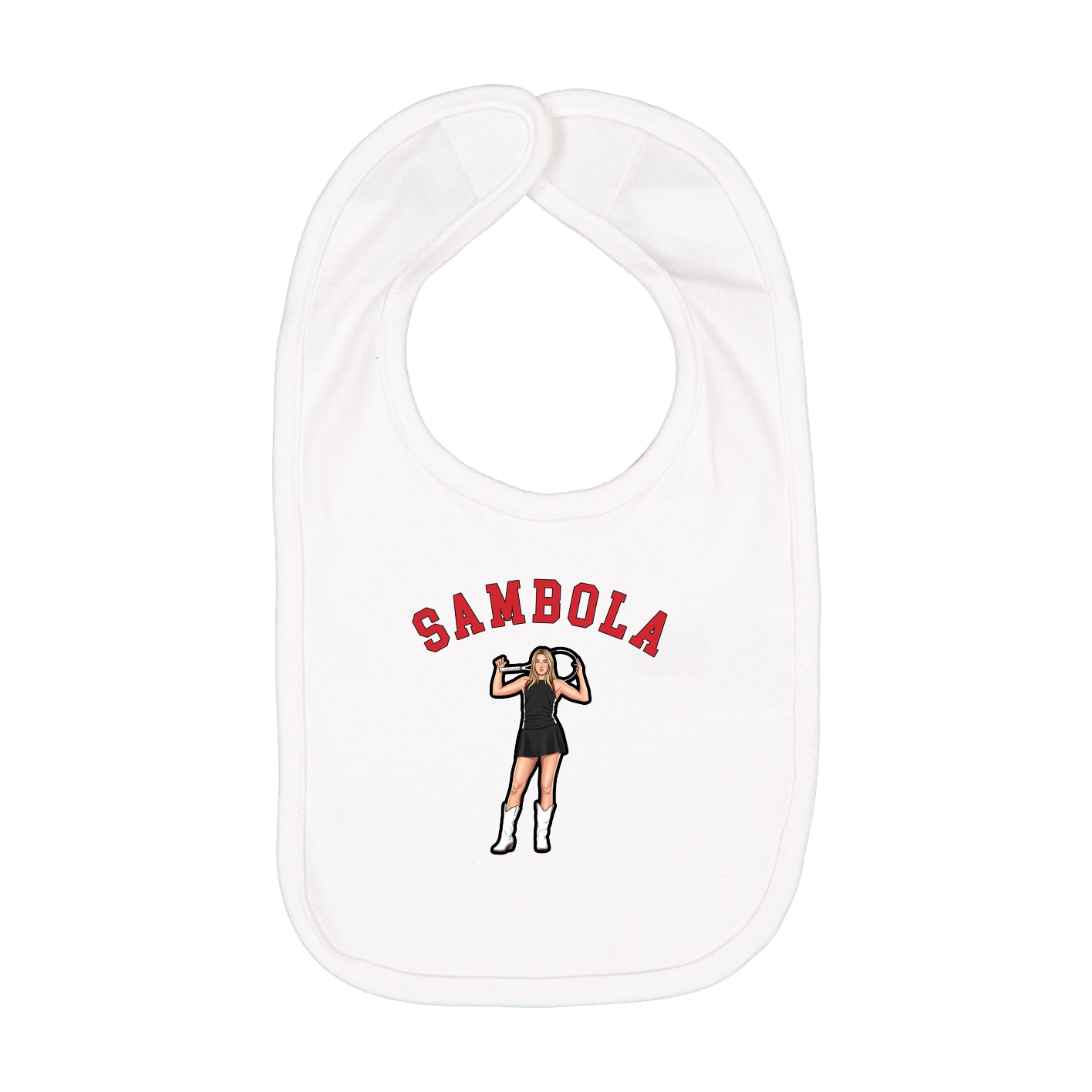 Infant Bib — Shirsey Arch in White