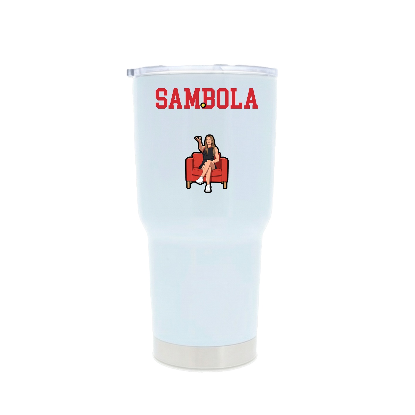 30oz Stainless Steel Tumbler — Shirsey in White