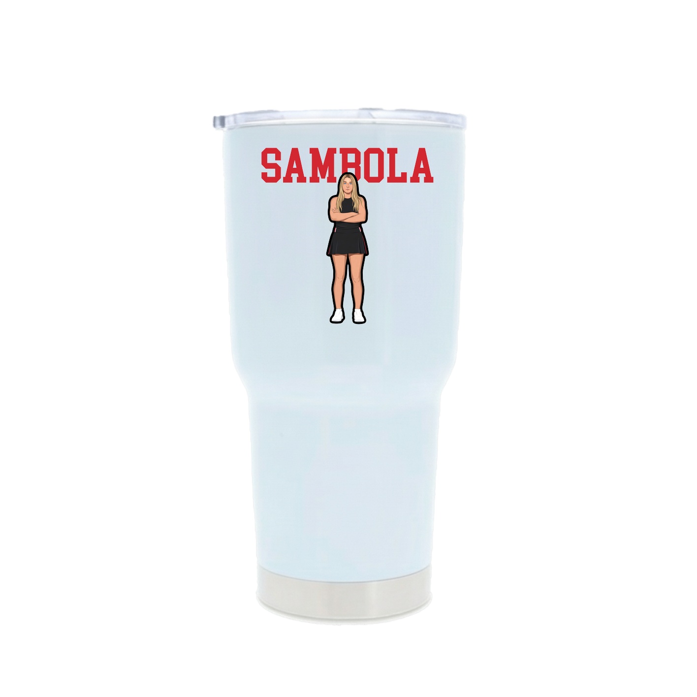 30oz Stainless Steel Tumbler — Shirsey in White