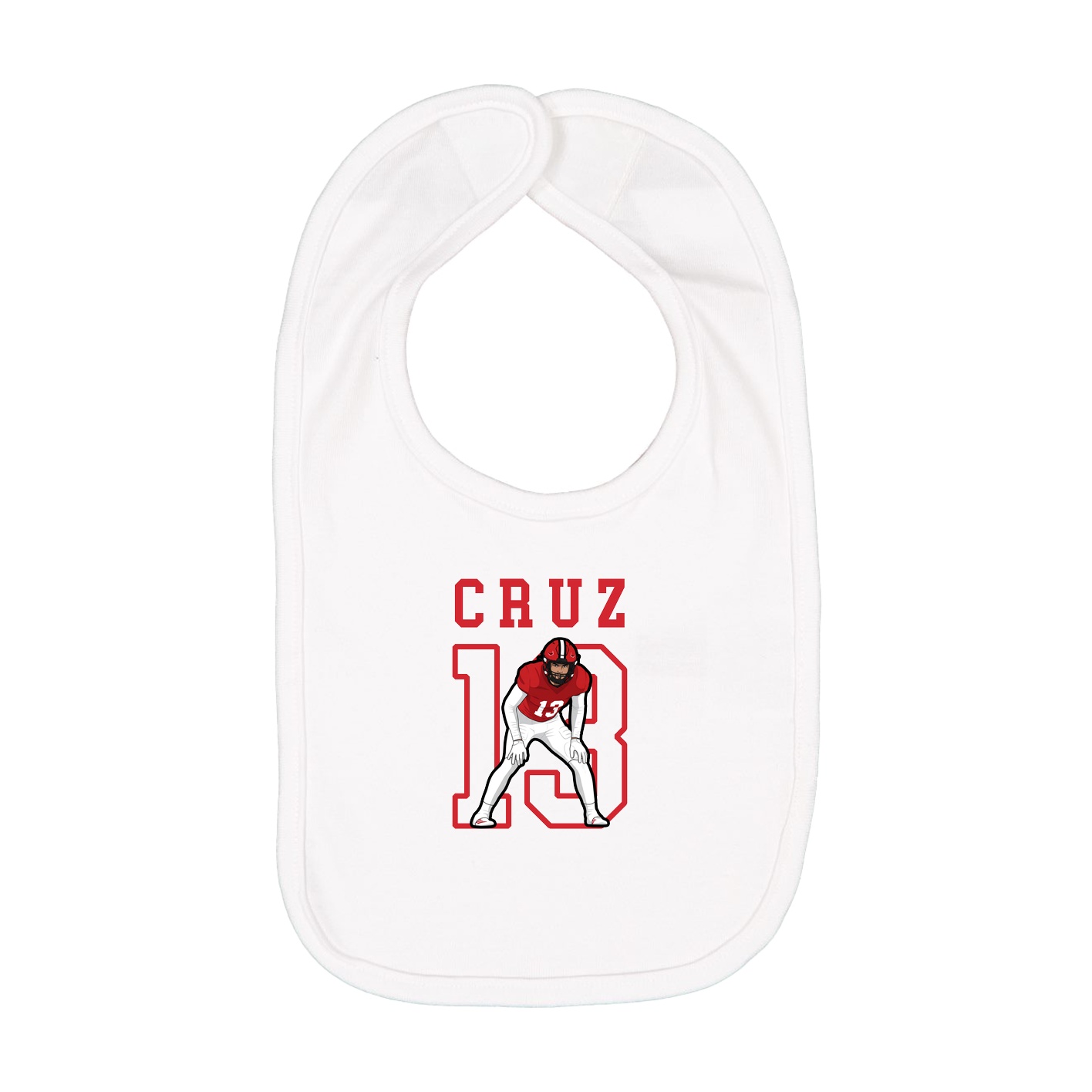 Infant Bib — Shirsey in White