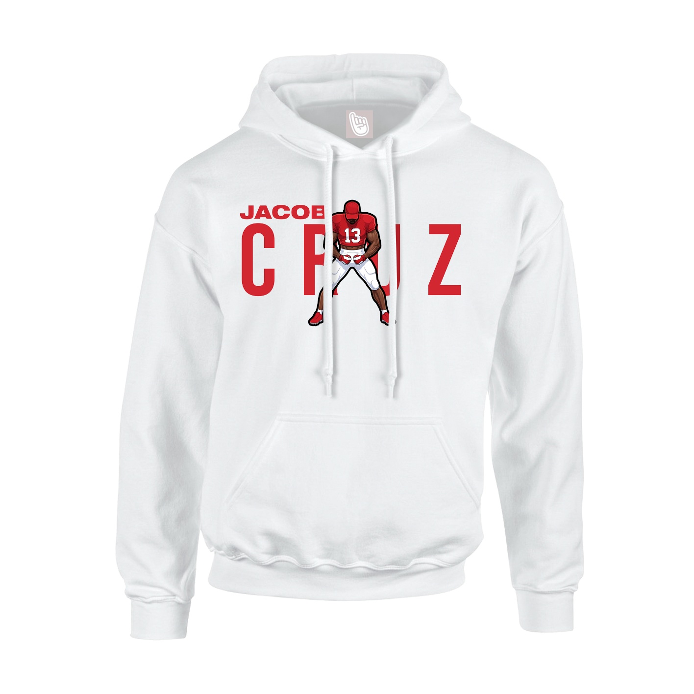 Youth Hoodie — Player Name in White