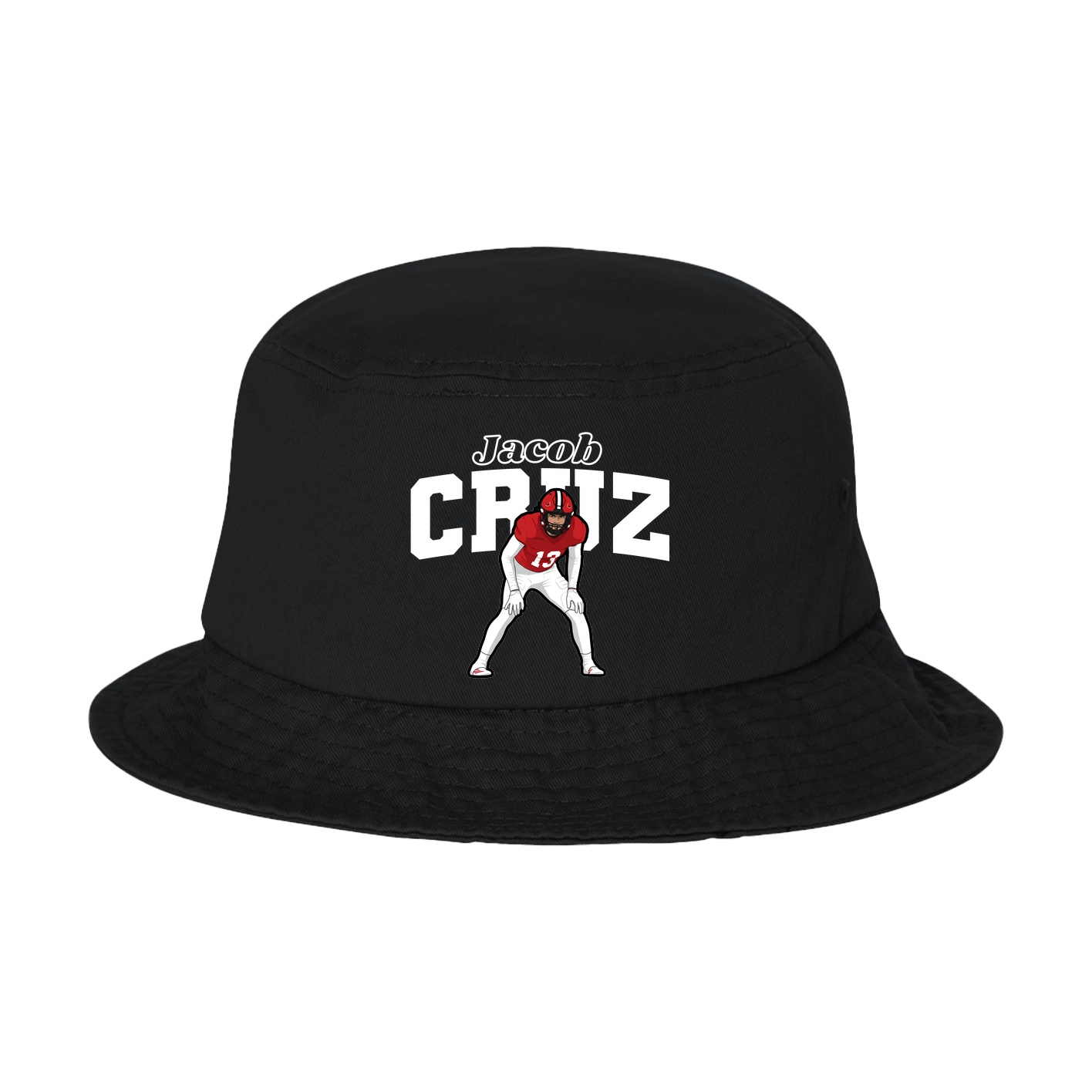 Bucket Cap — Name Arch in Black