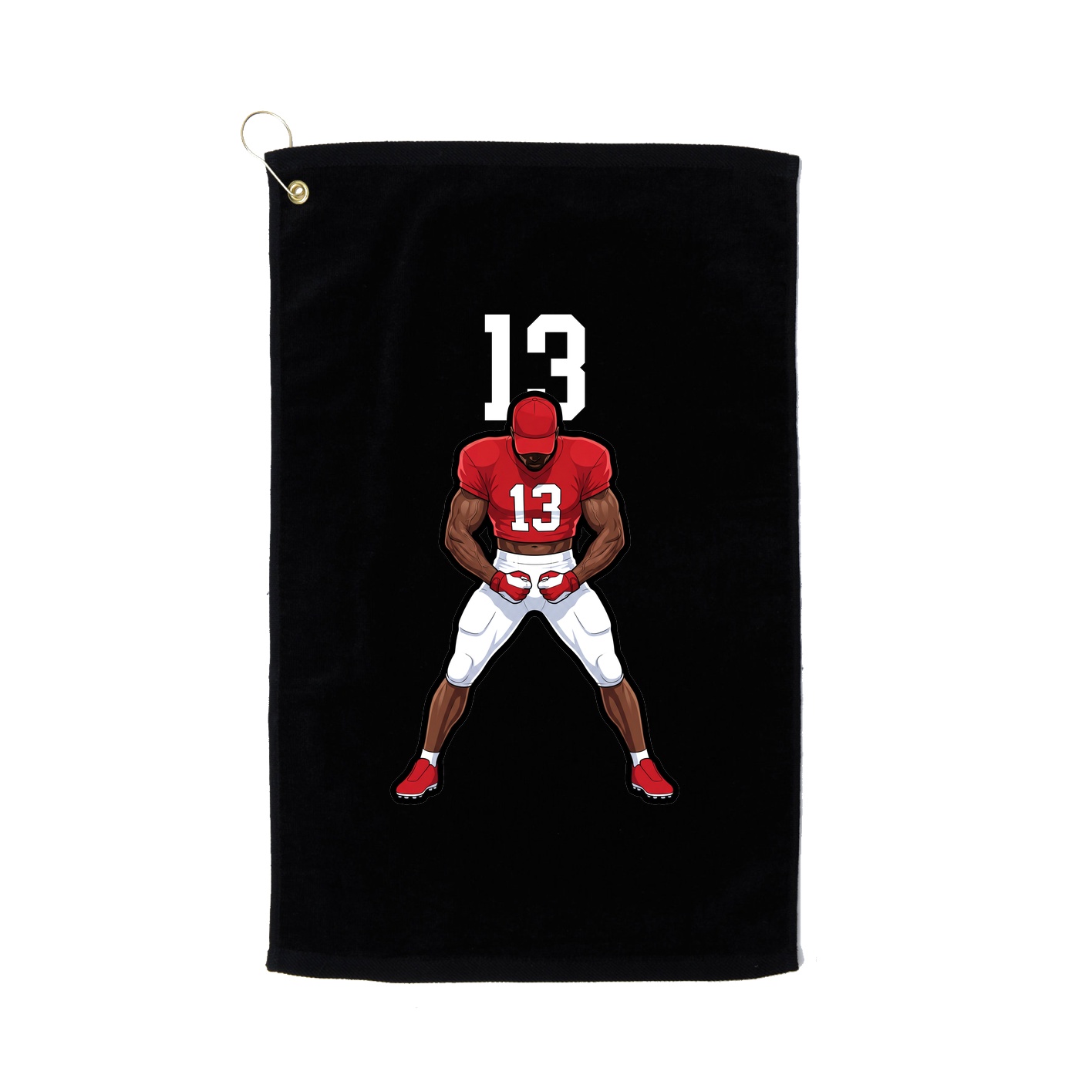 Golf Towel — Number Top in Black