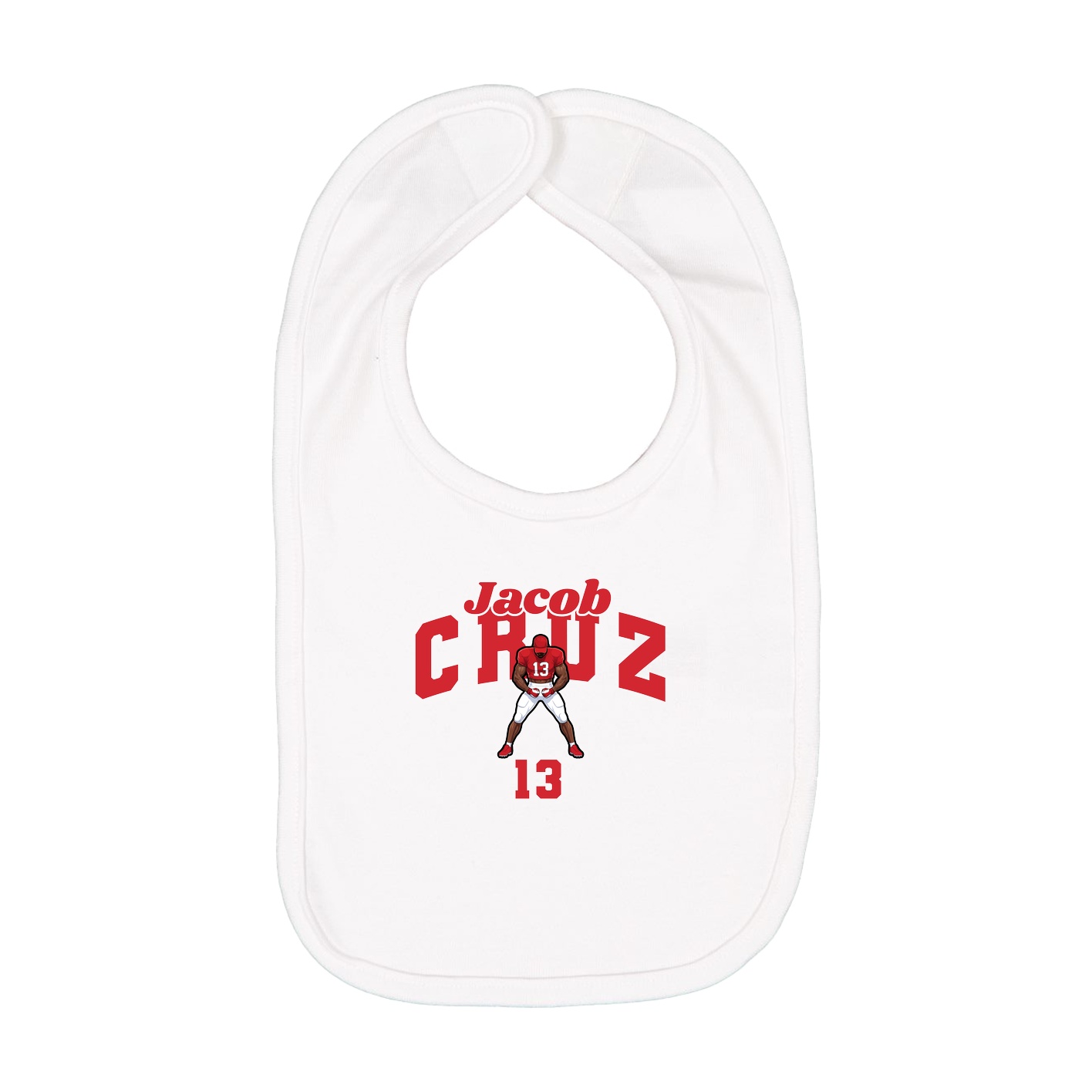 Infant Bib — Signature Arch in White