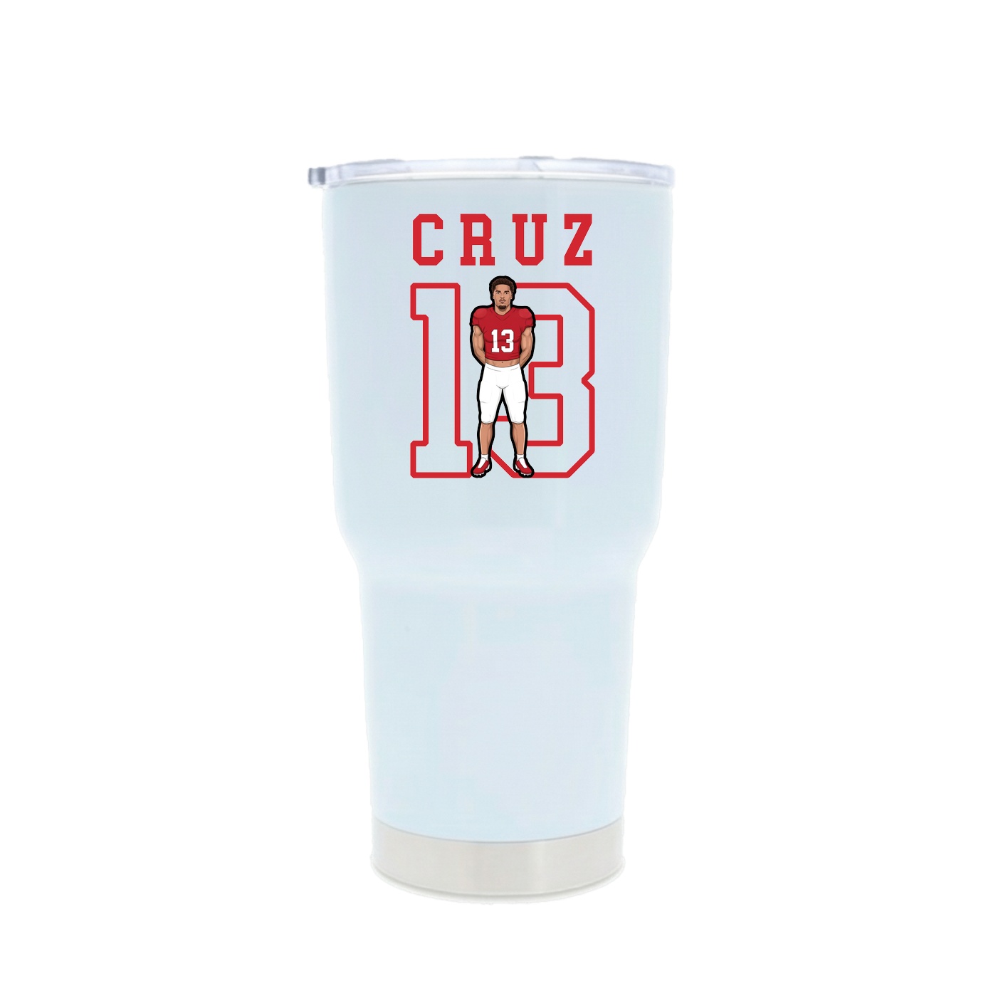 30oz Stainless Steel Tumbler — Shirsey in White