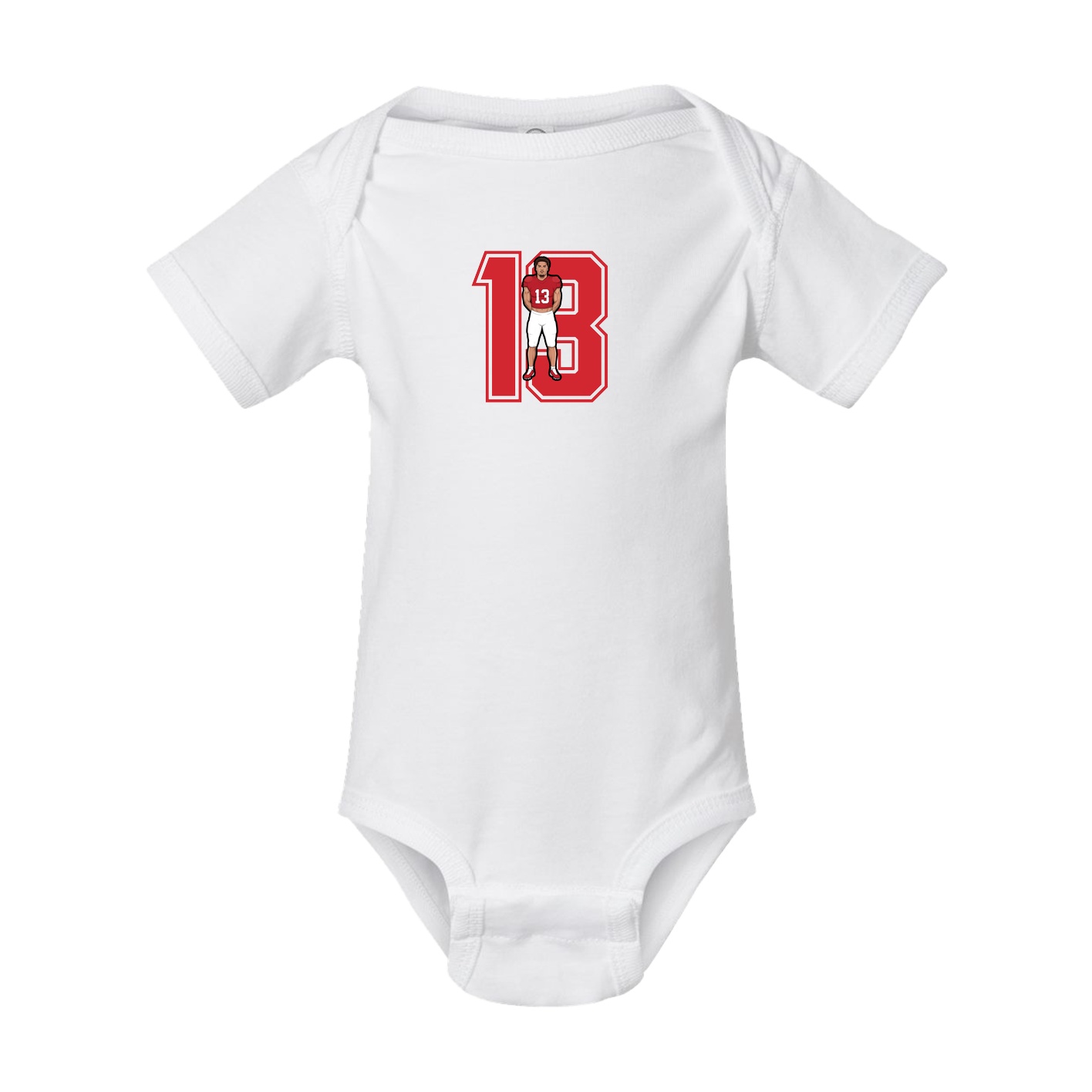 Baby Onesie — Number in White