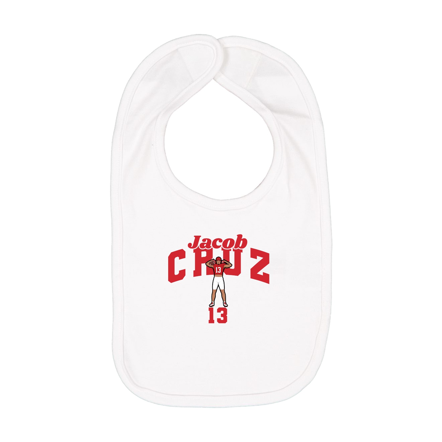 Infant Bib — Signature Arch in White