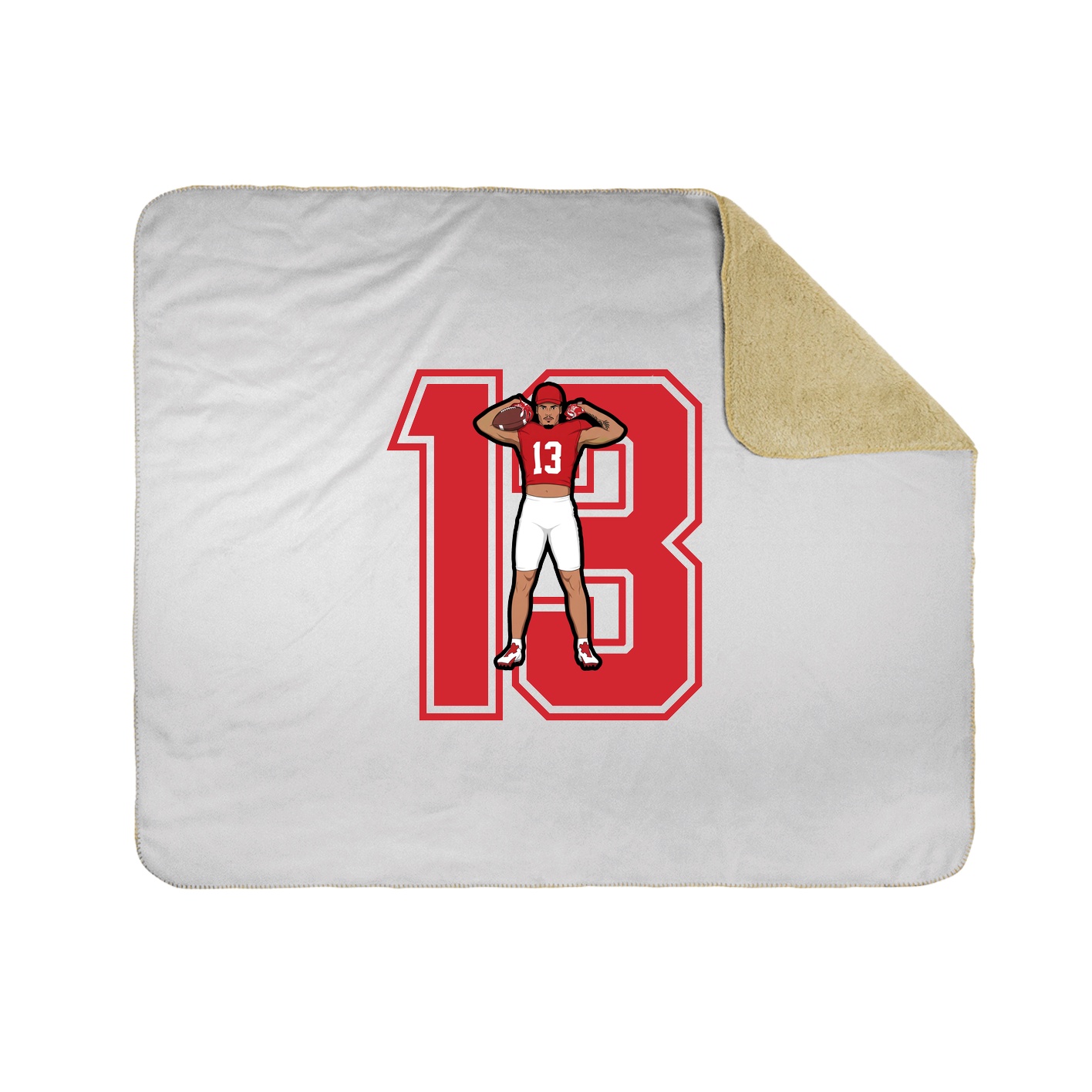 Throw Blanket — Number in White