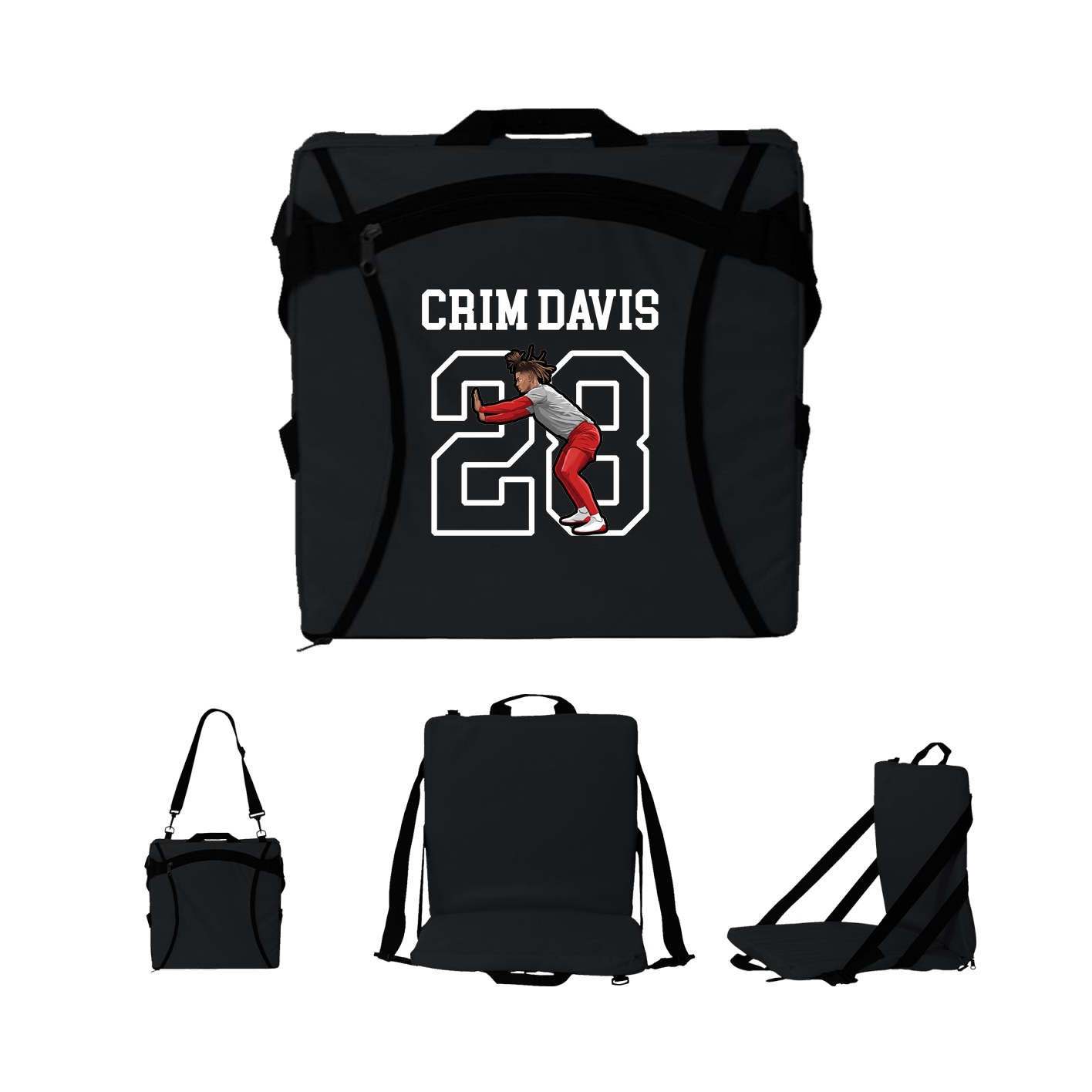 Folding Stadium Seat — Shirsey in Black