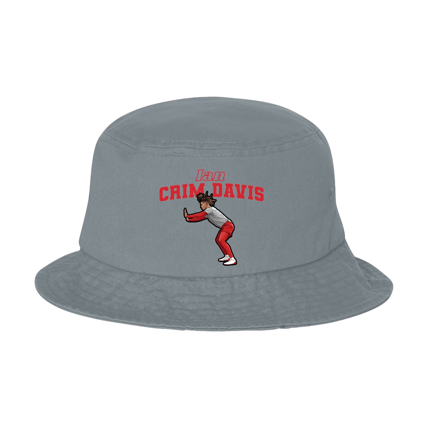 Bucket Cap — Name Arch in Grey