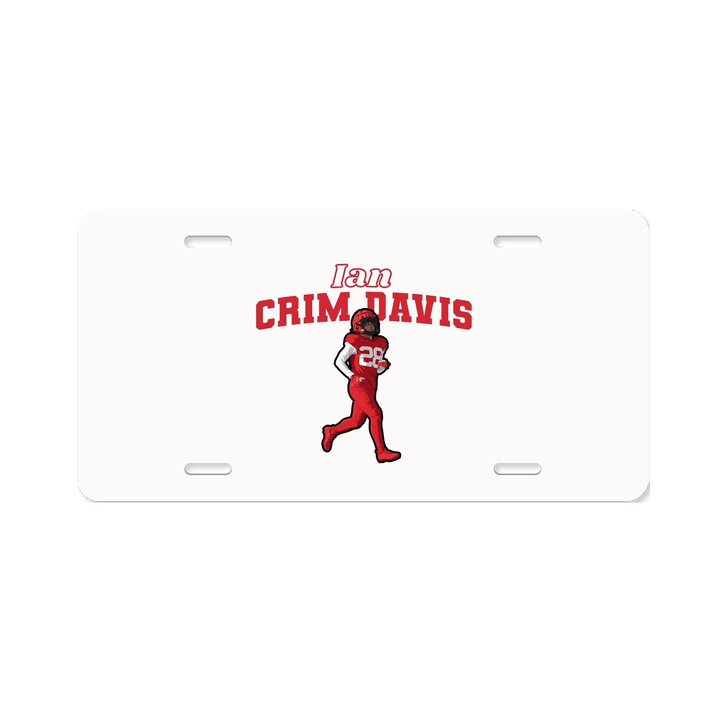 License Plate — Name Arch in Classic