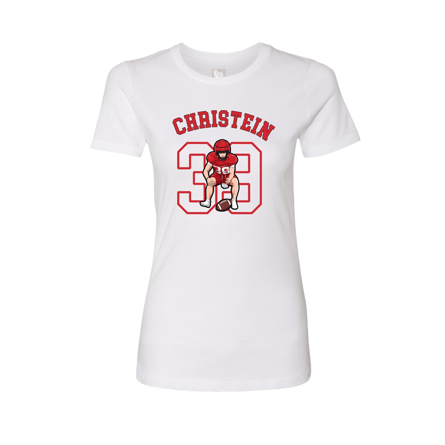 Fitted Women's Tee — Shirsey Arch in White