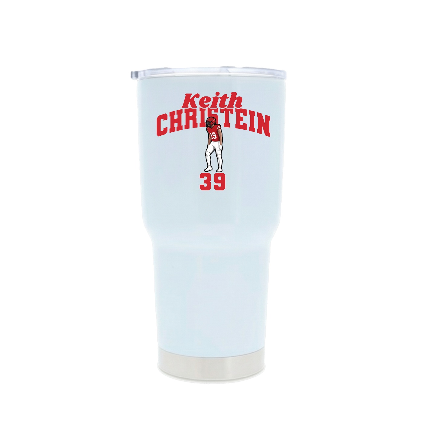 30oz Stainless Steel Tumbler — Signature Arch in White