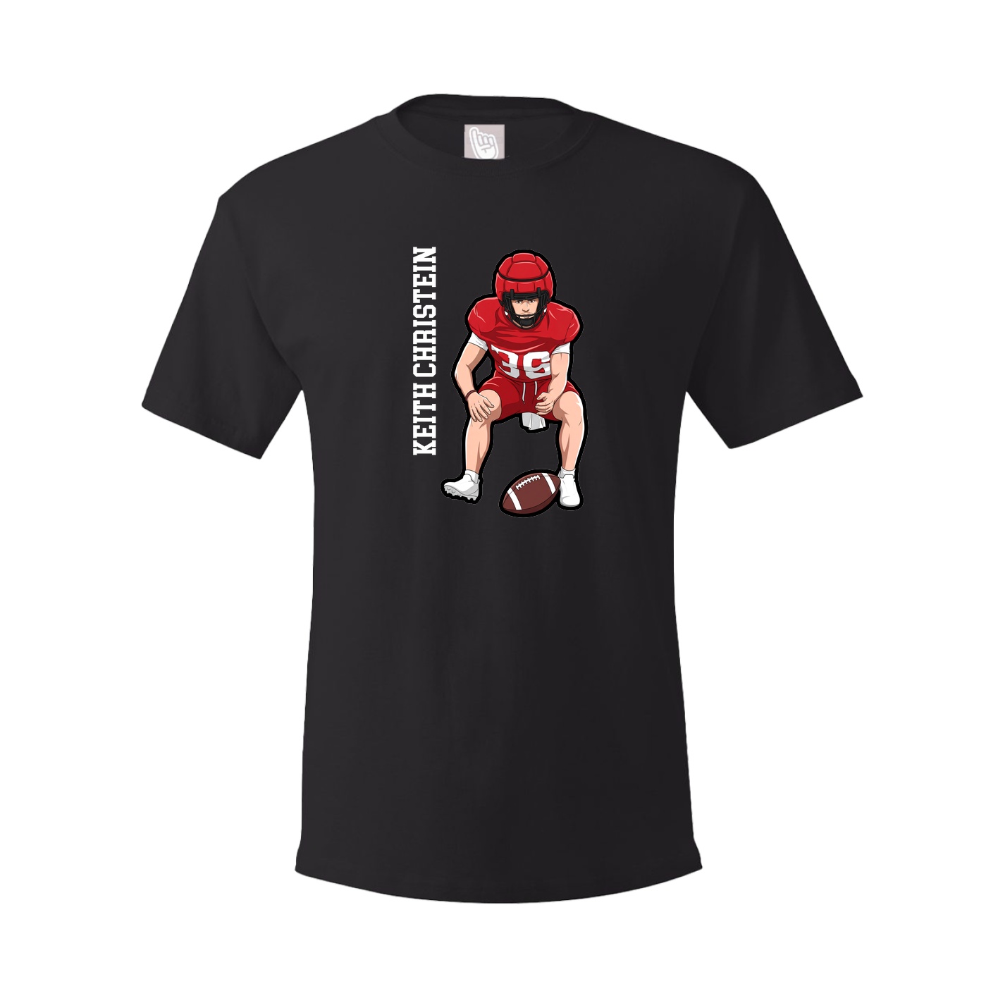 Tee — Name Vertical in Black