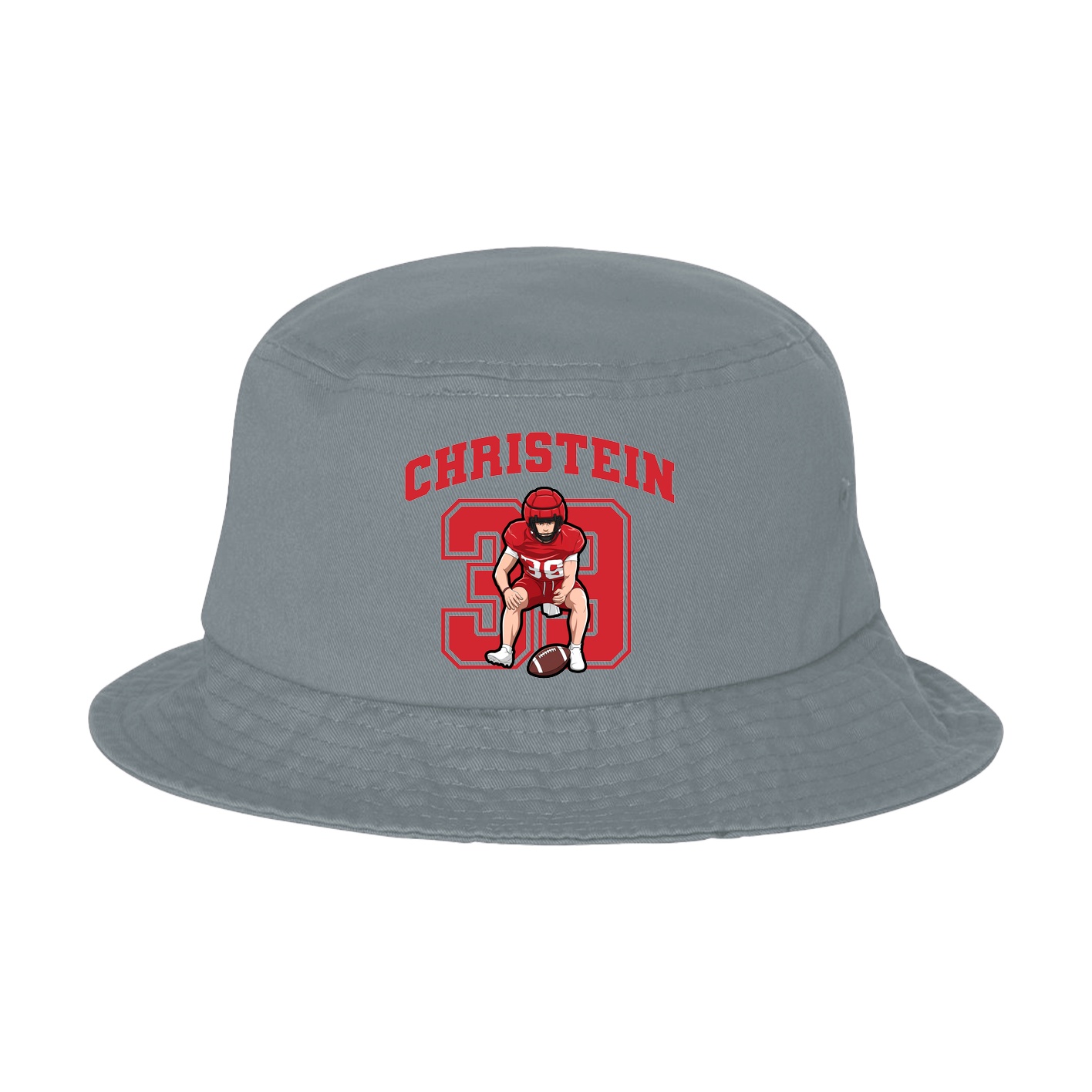 Bucket Cap — Number in Grey