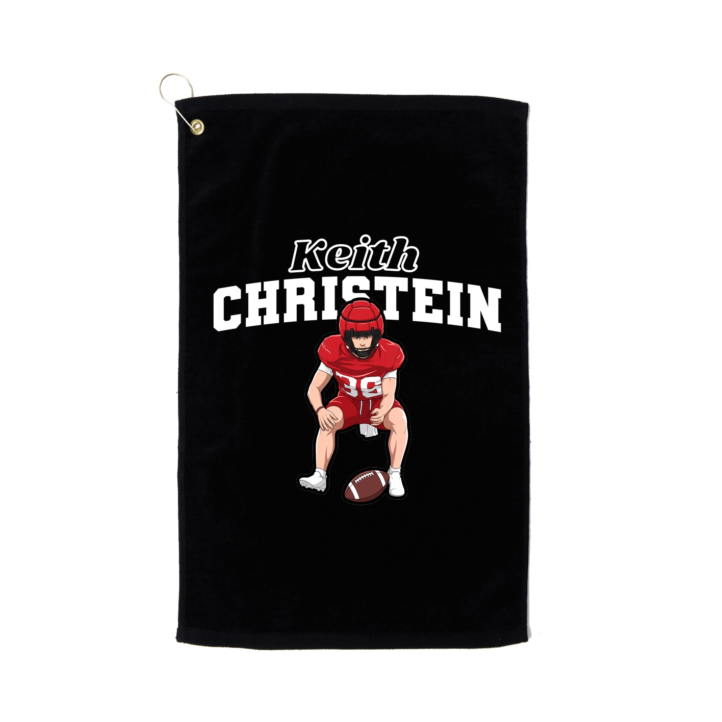 Golf Towel — Name Arch in Black