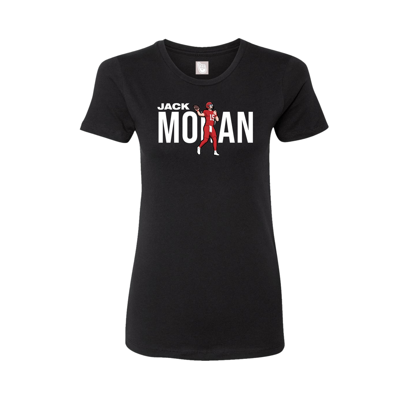 Fitted Women's Tee — Player Name in Black