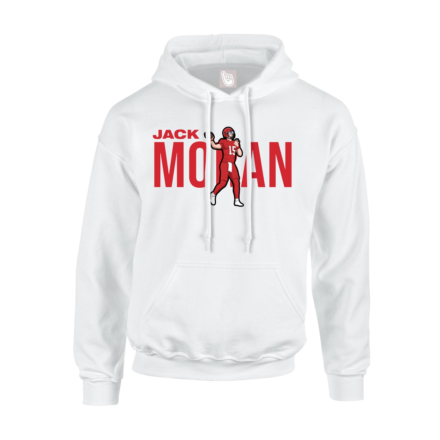 Youth Hoodie — Player Name in White