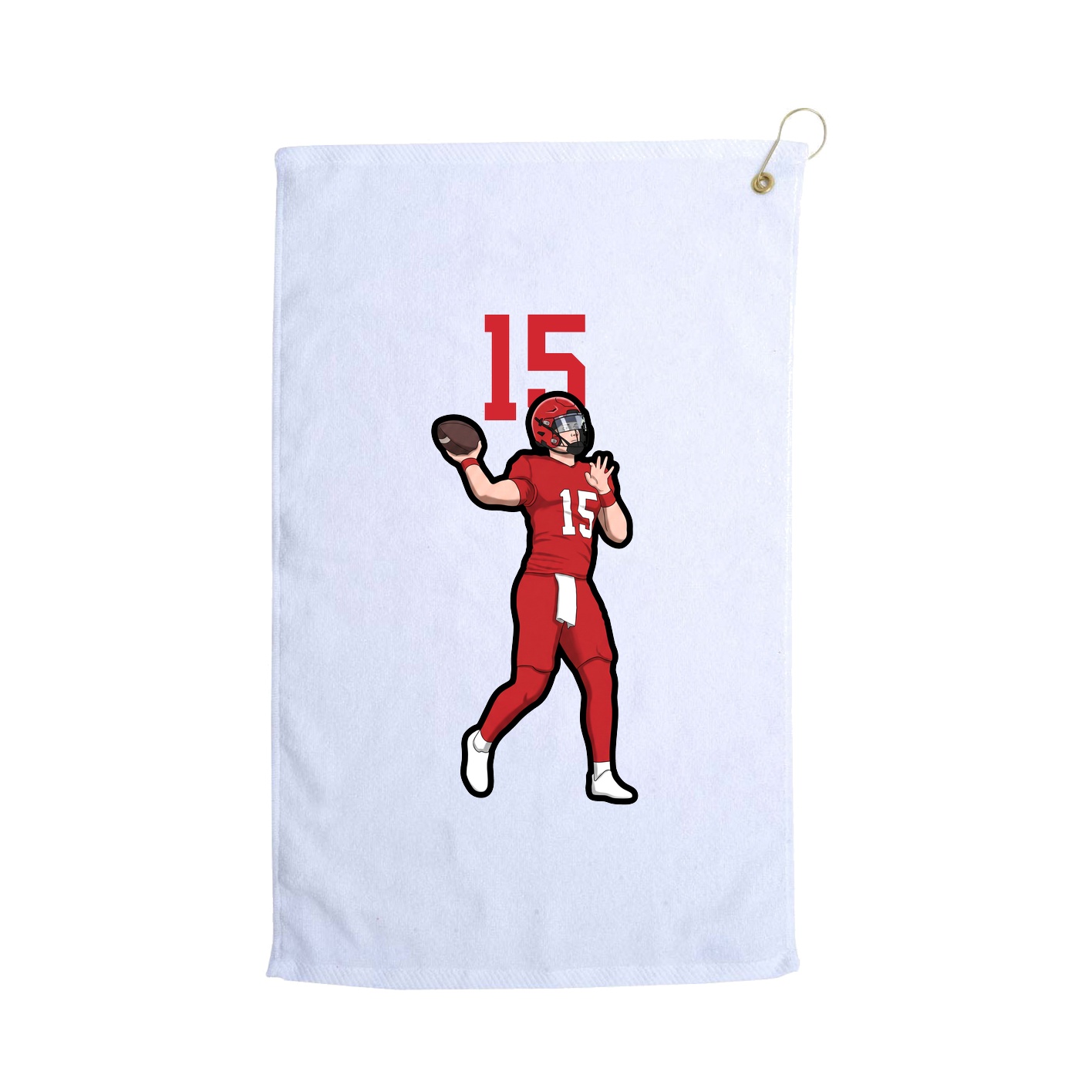 Golf Towel — Number Top in White