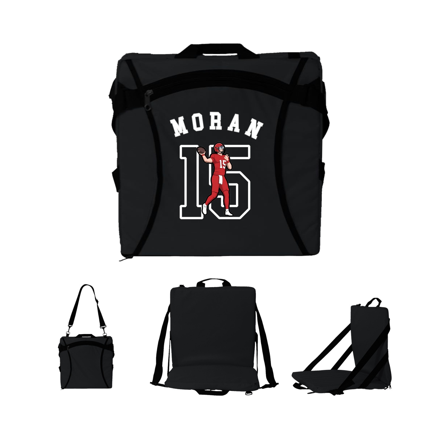 Folding Stadium Seat — Shirsey Arch in Black